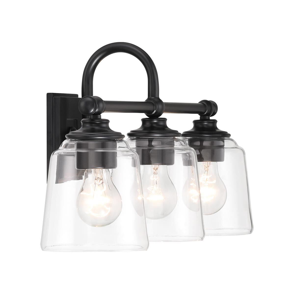 Shown in Coal finish and Clear glass