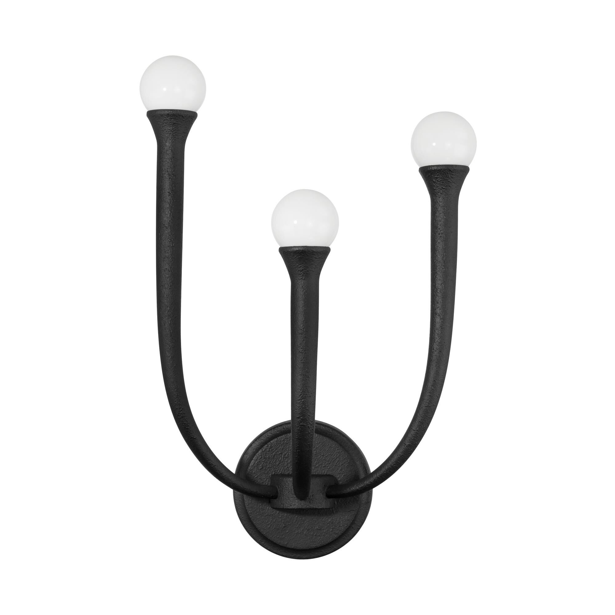 Shown in Plaster Black finish and Opal glass
