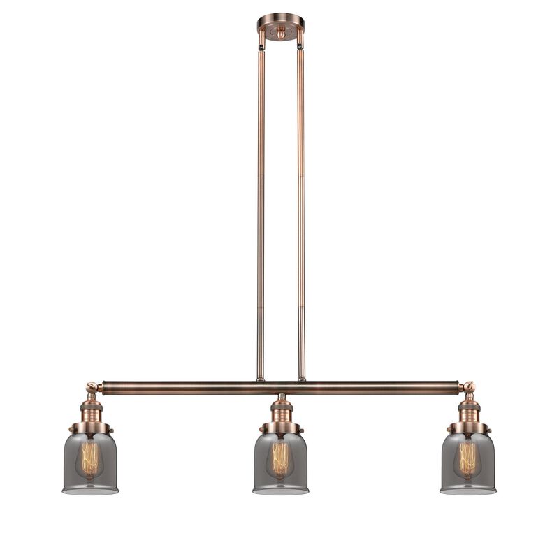 Bruno Marashlian Small Bell 36 Inch 3 Light Linear Suspension Light by Innovations Lighting