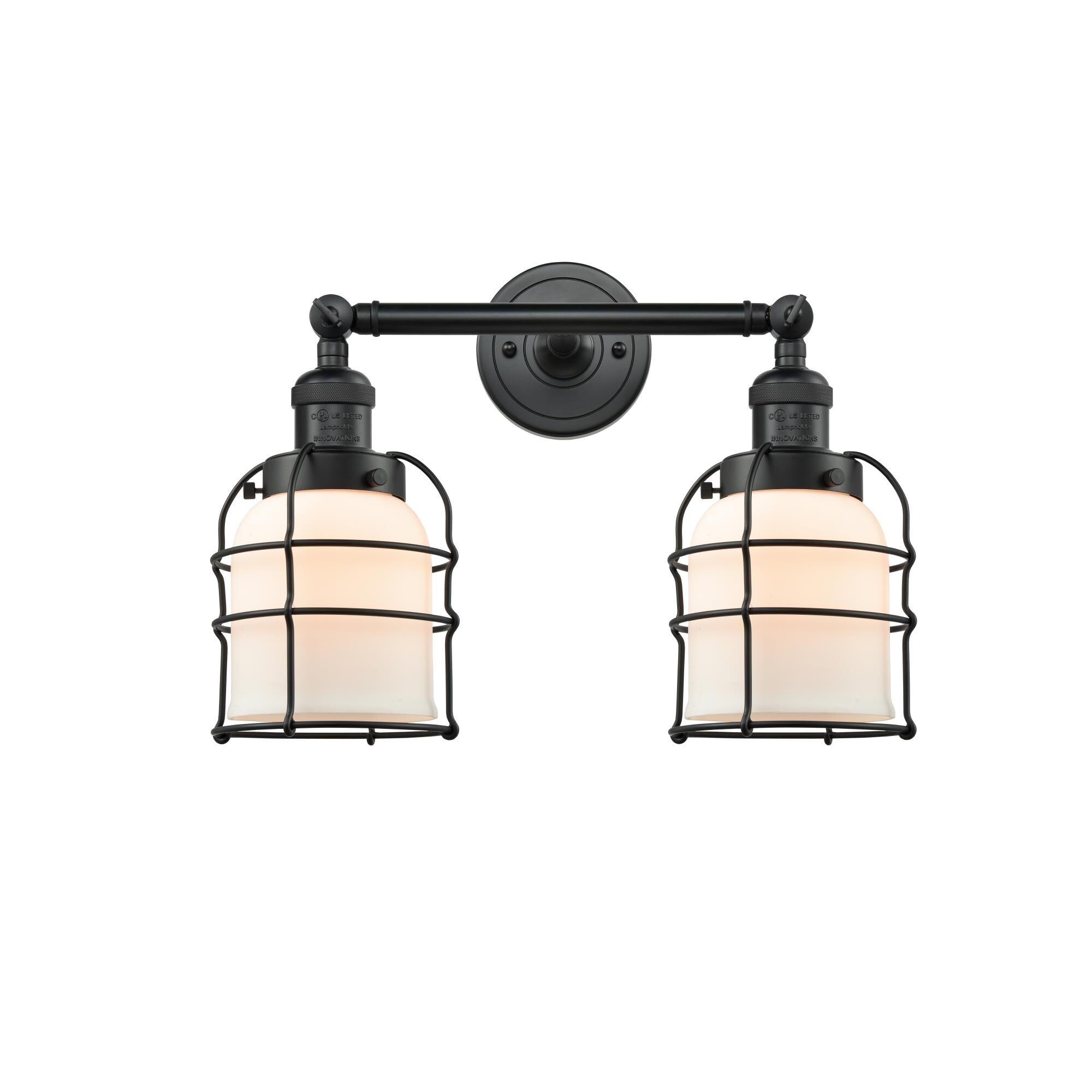 Bruno Marashlian Small Bell Cage 16 Inch 2 Light Bath Vanity Light by Innovations Lighting