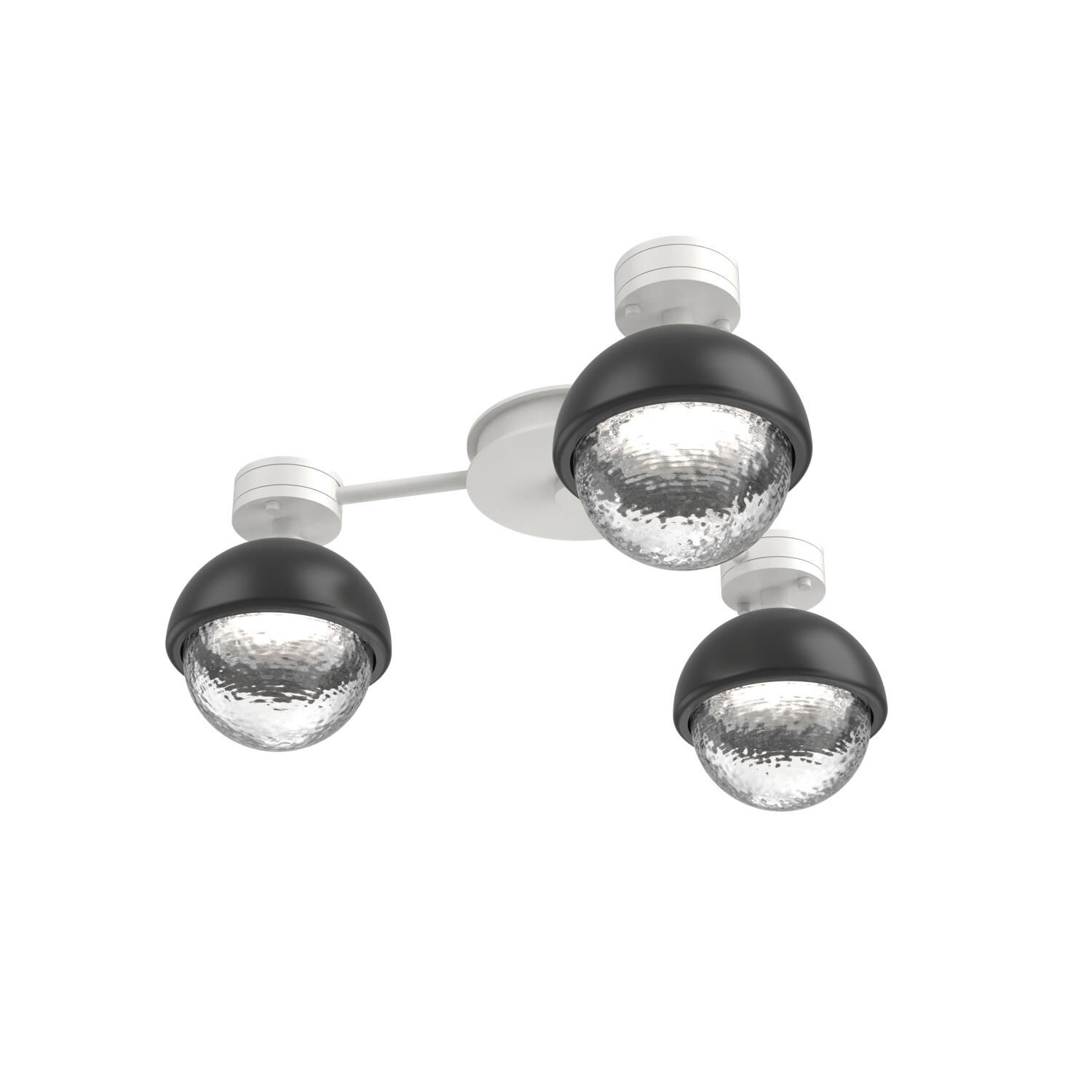 Shown in Salt White finish and Clear glass and Matte Black accent