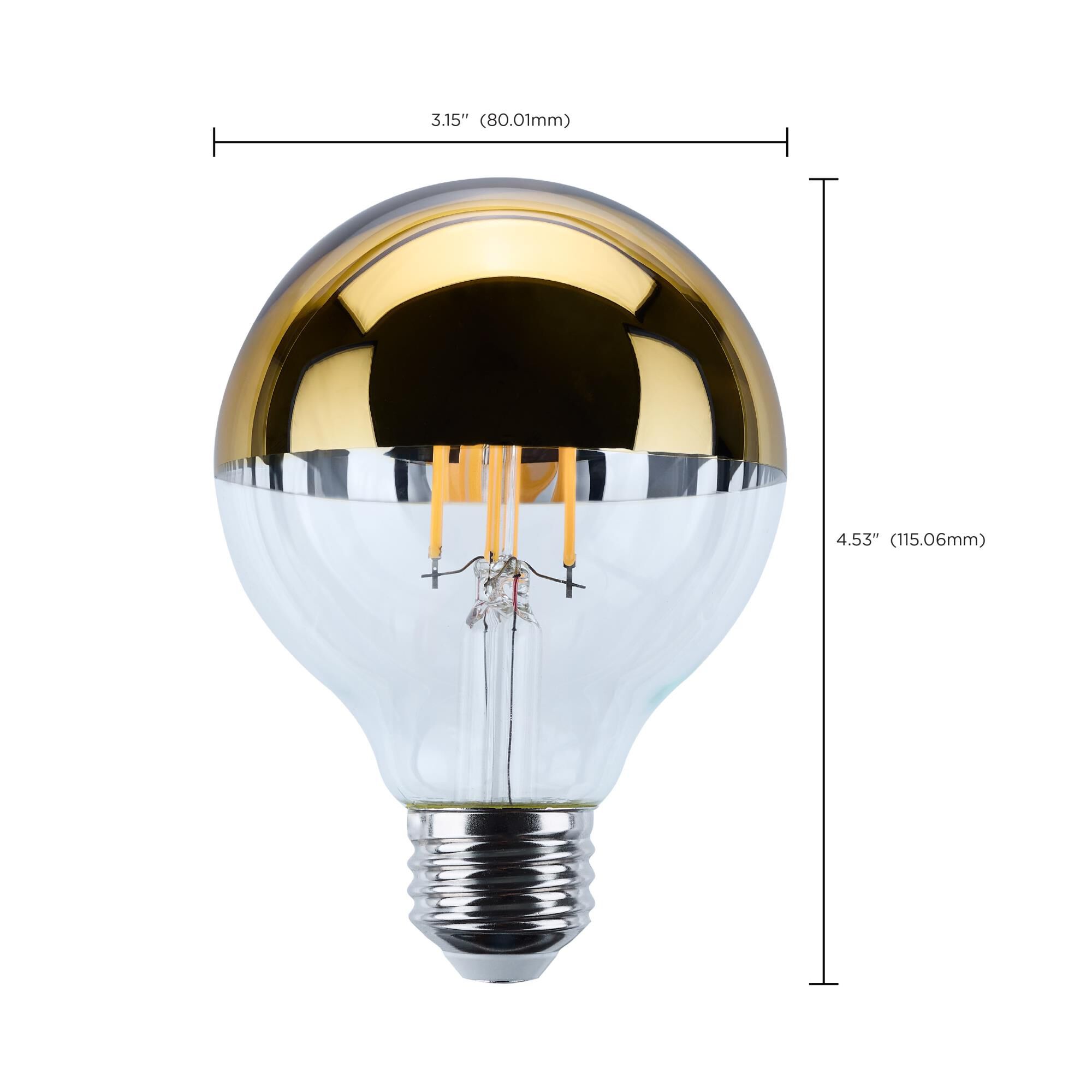 Dimmable 6 Watt 2700K G25 LED Light Bulb,