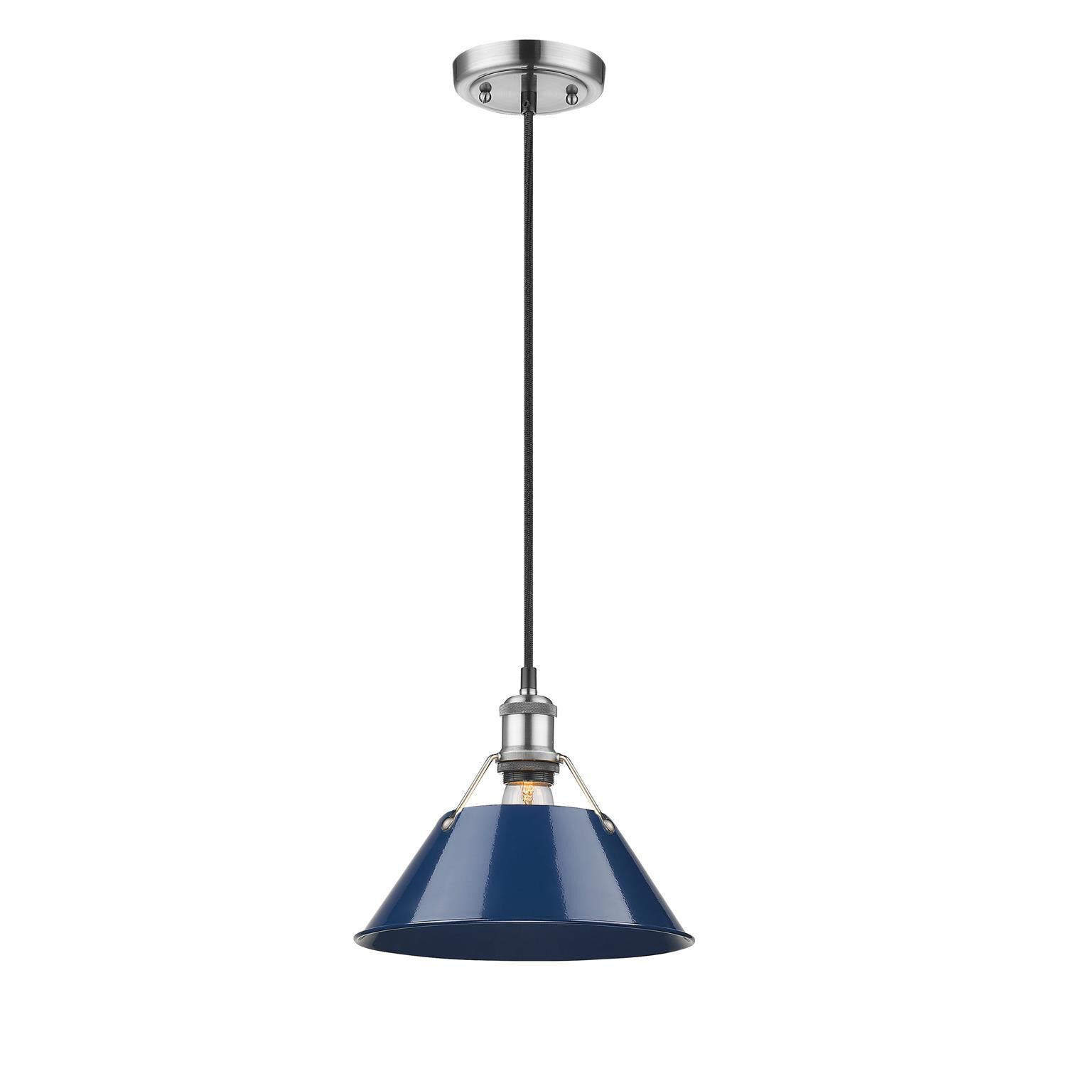 Shown in Pewter finish and Navy Blue shade