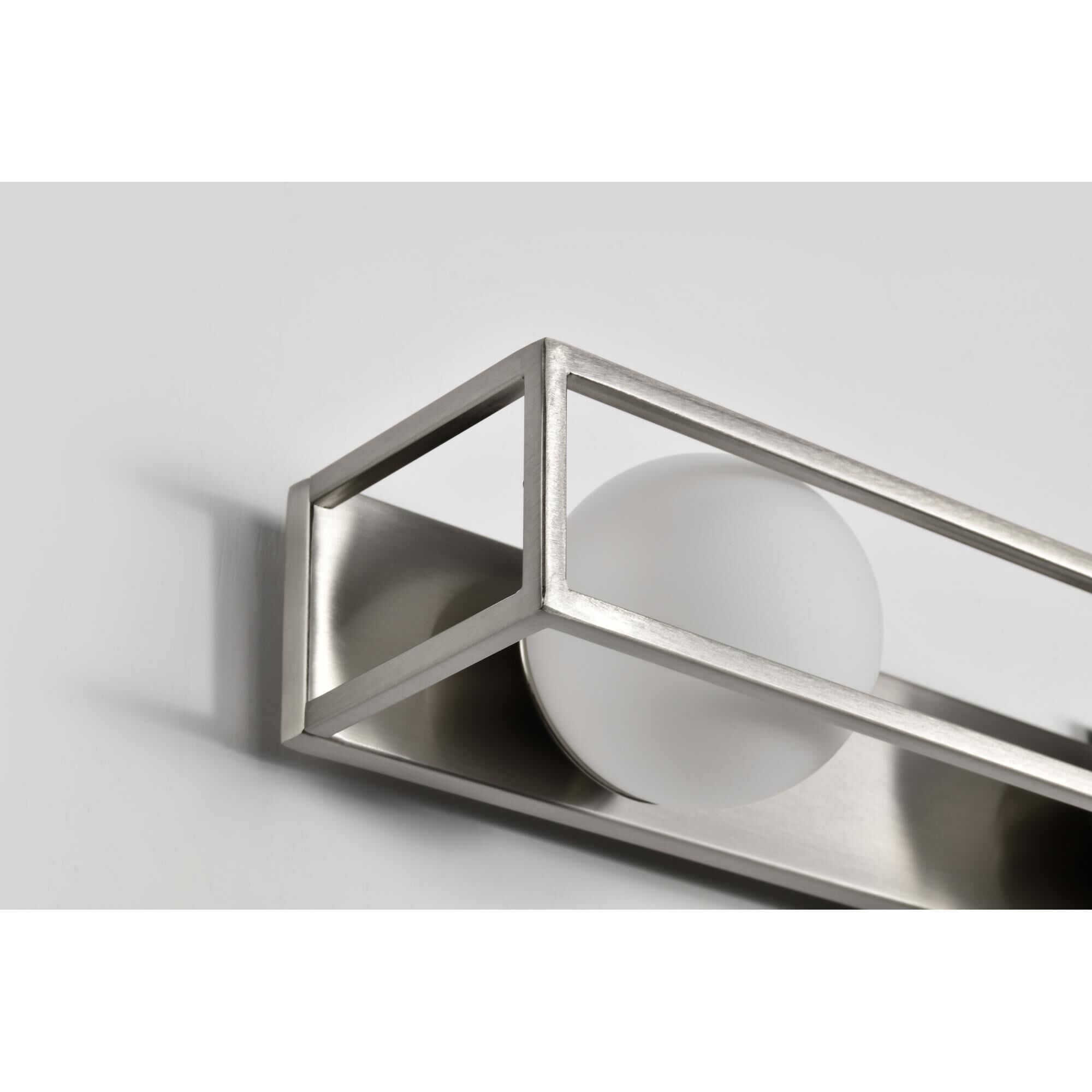 Shown in Brushed Nickel finish and Frost glass