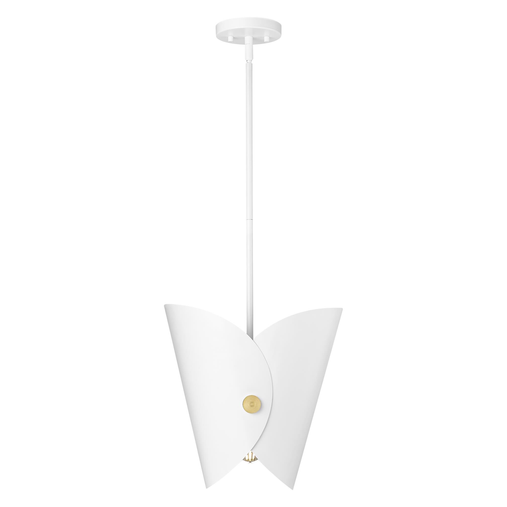 Shown in Matte White finish and Matte White Outer And Gold Inner glass and Matte White Outer And Gold Inner shade