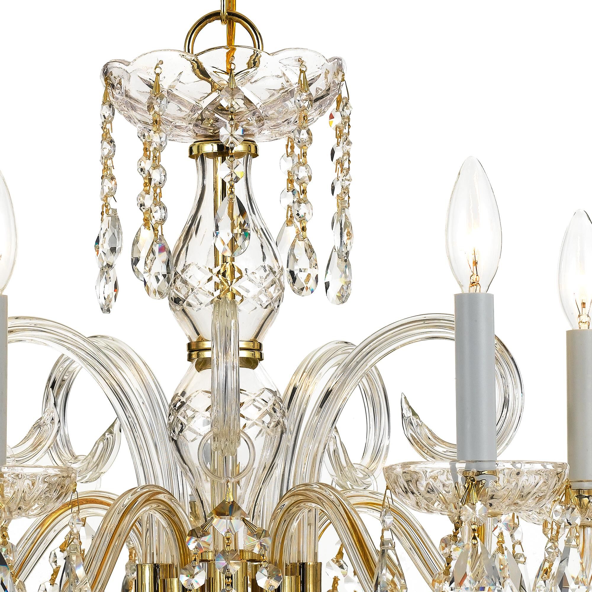 Traditional Crystal 22 Inch 5 Light Mini Chandelier by Crystorama