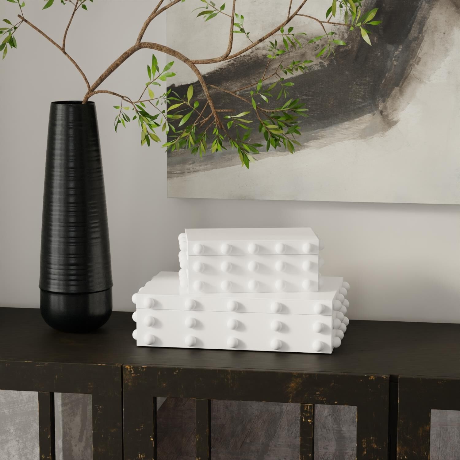 Batu 17 Inch Accent Box by Harp and Finial