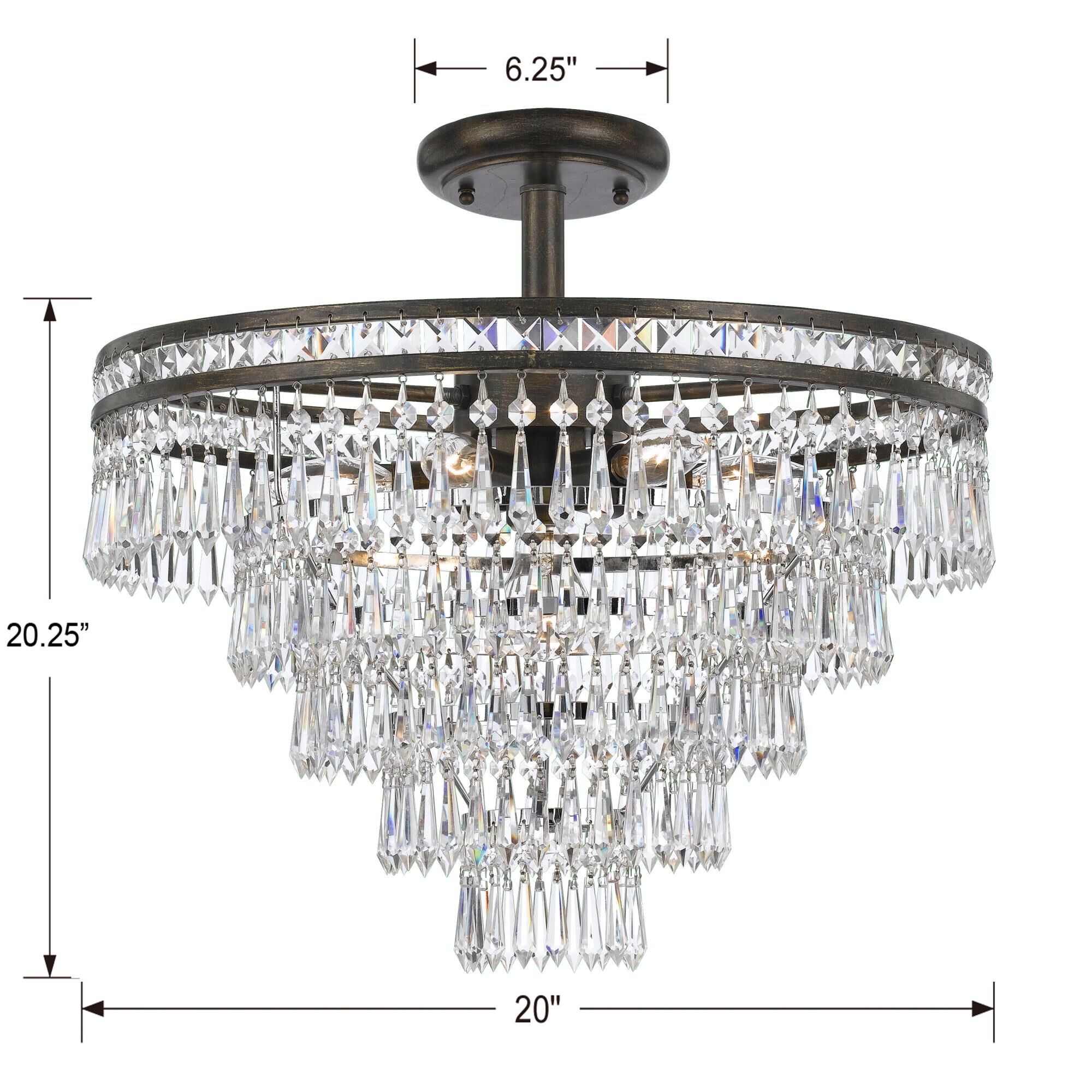 Mercer 20 Inch Large Pendant by Crystorama