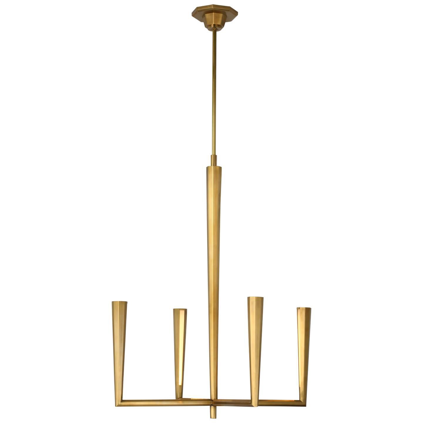 Shown in Hand-Rubbed Antique Brass finish and White Glass shade