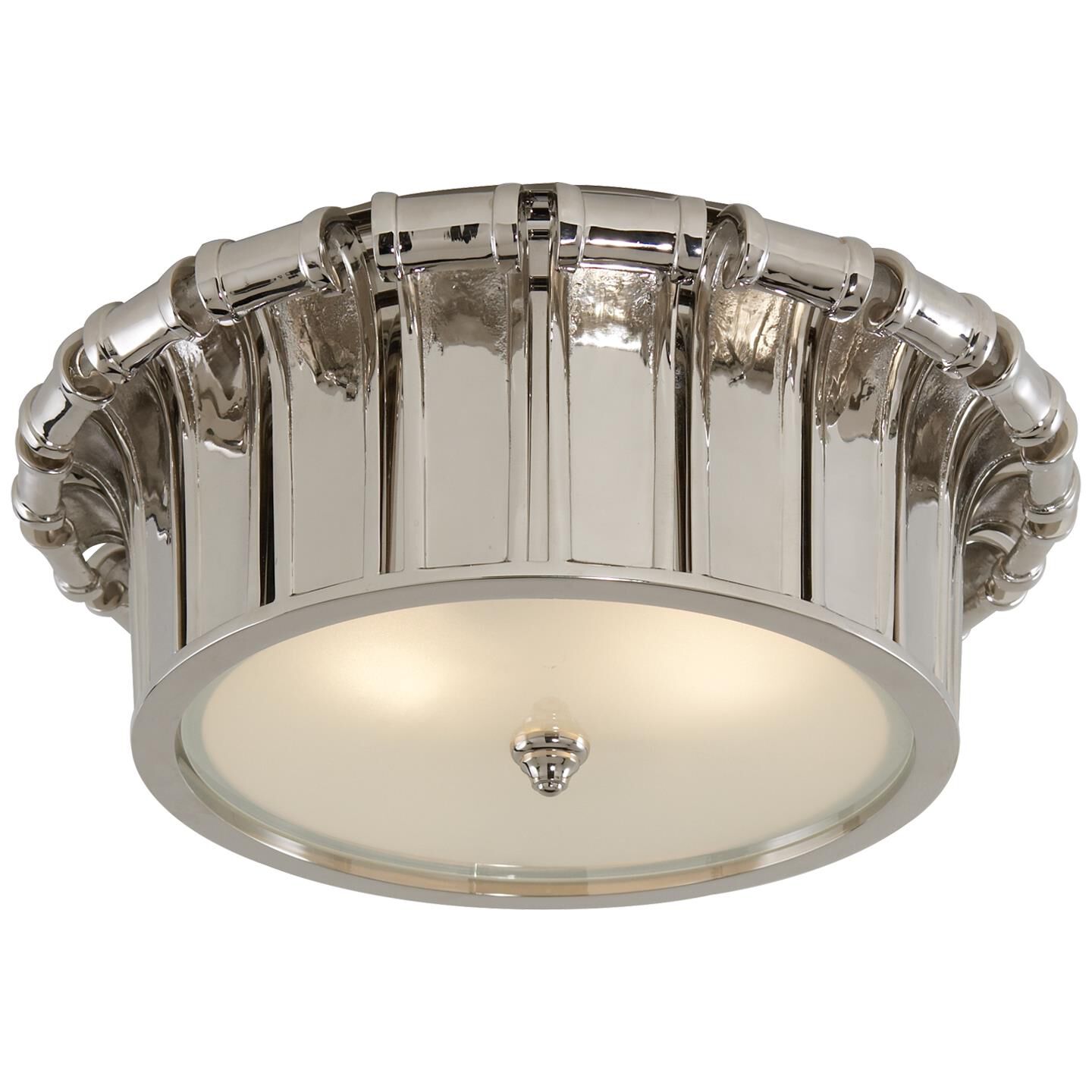 Shown in Polished Nickel finish and Frosted glass 