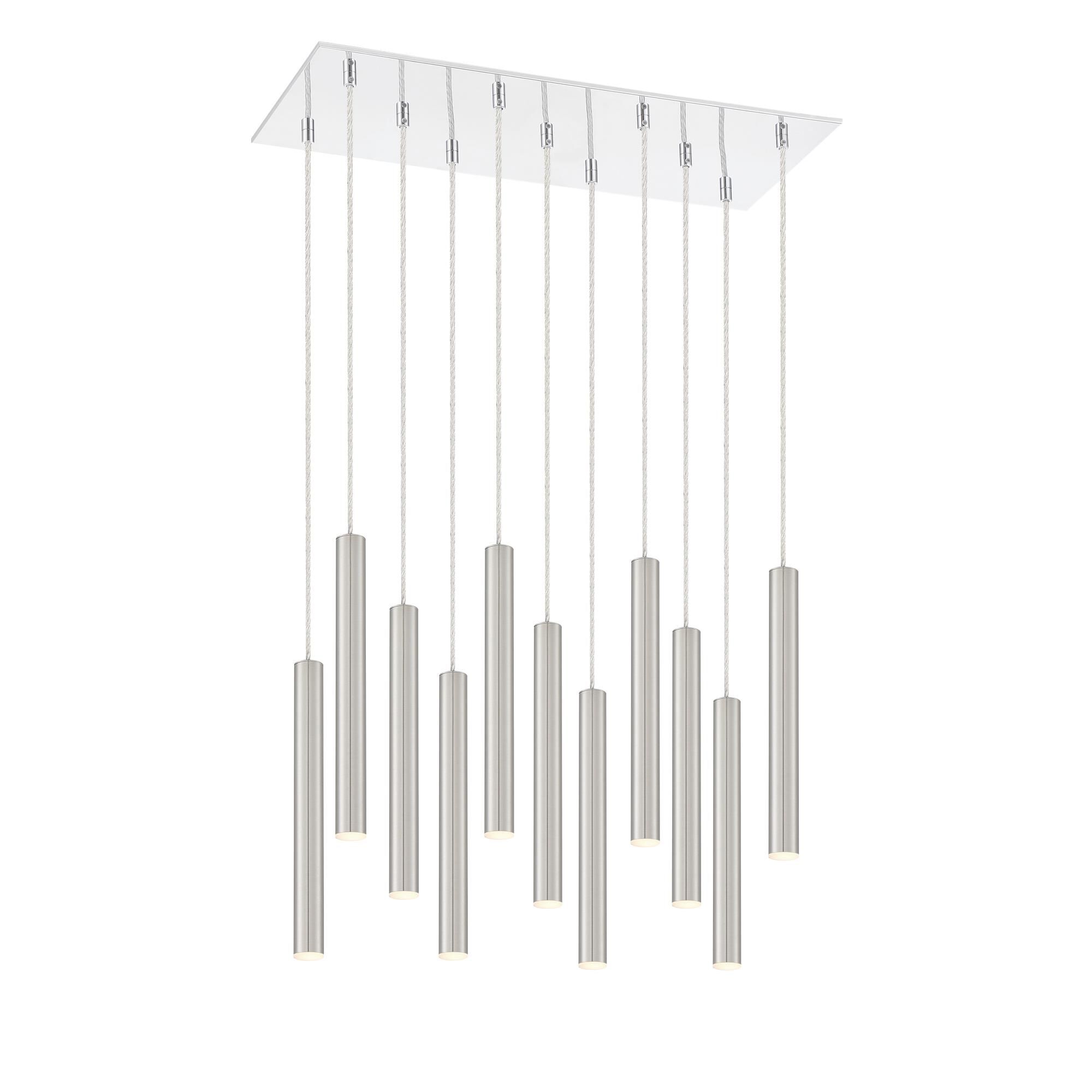 Shown in Chrome finish and Steel glass and Steel shade