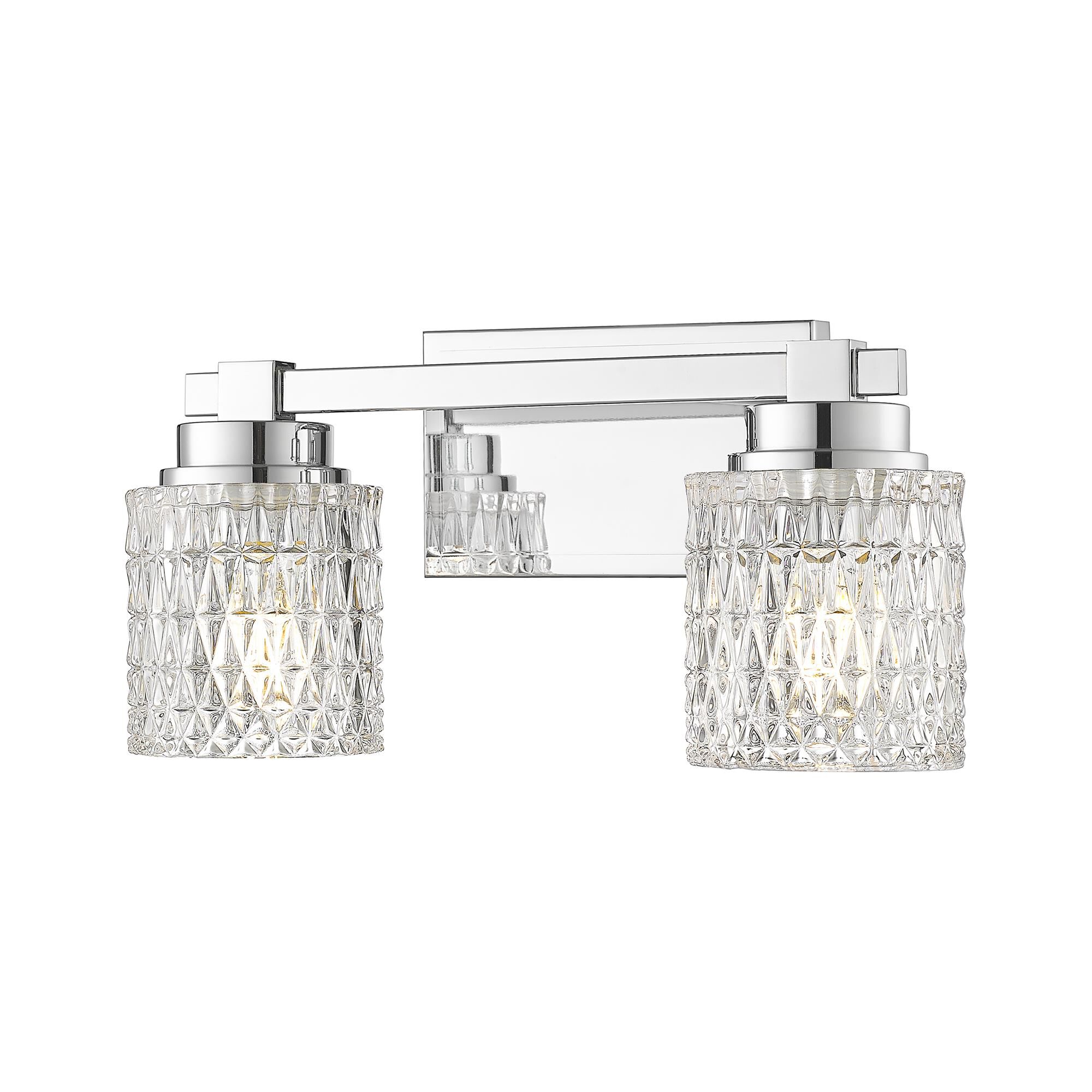 Shown in Chrome finish and Clear Diamond glass