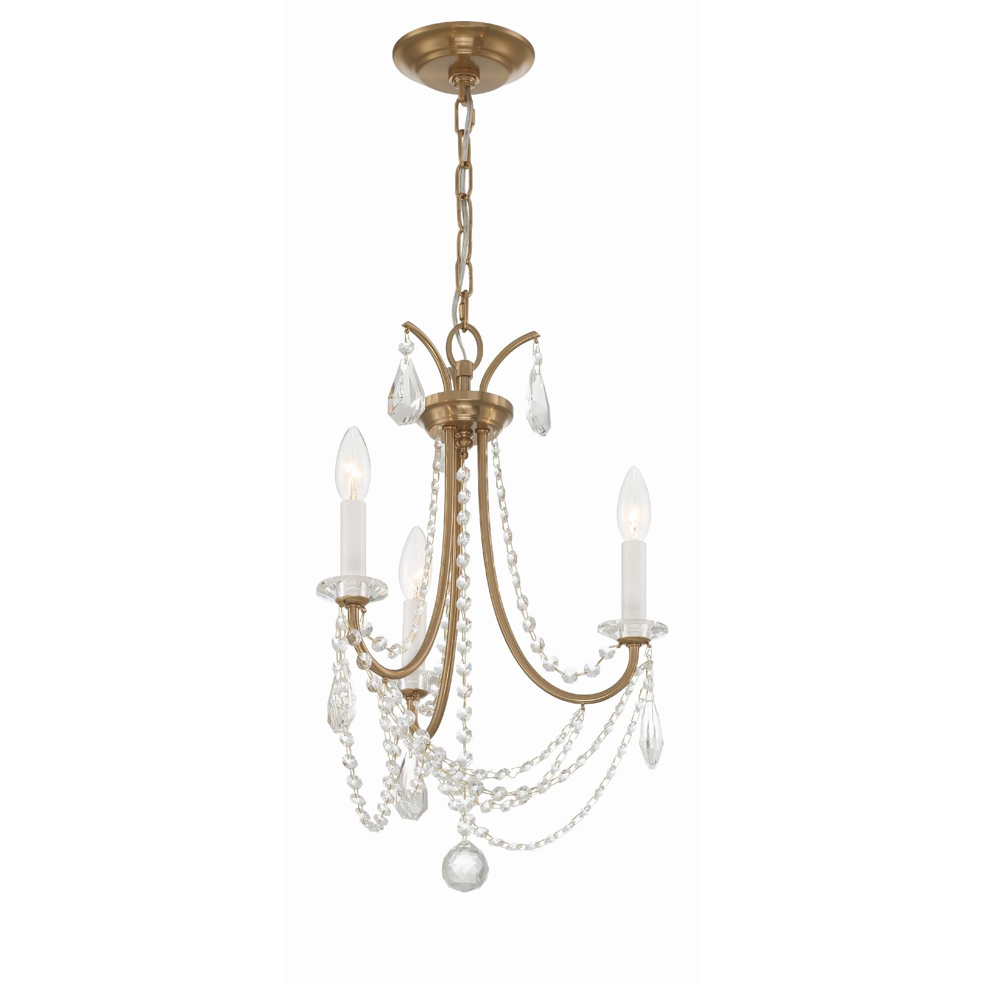 Karrington 14 Inch 3 Light Mini Chandelier by Crystorama