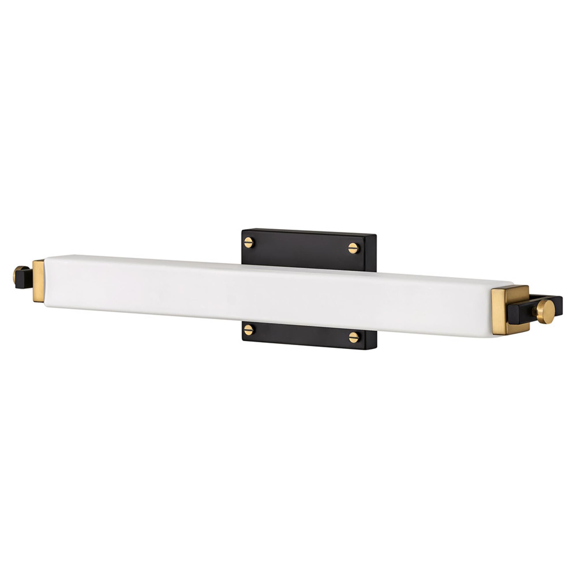 Shown in Black with Heritage Brass Accentss finish and Etched Opal glass
