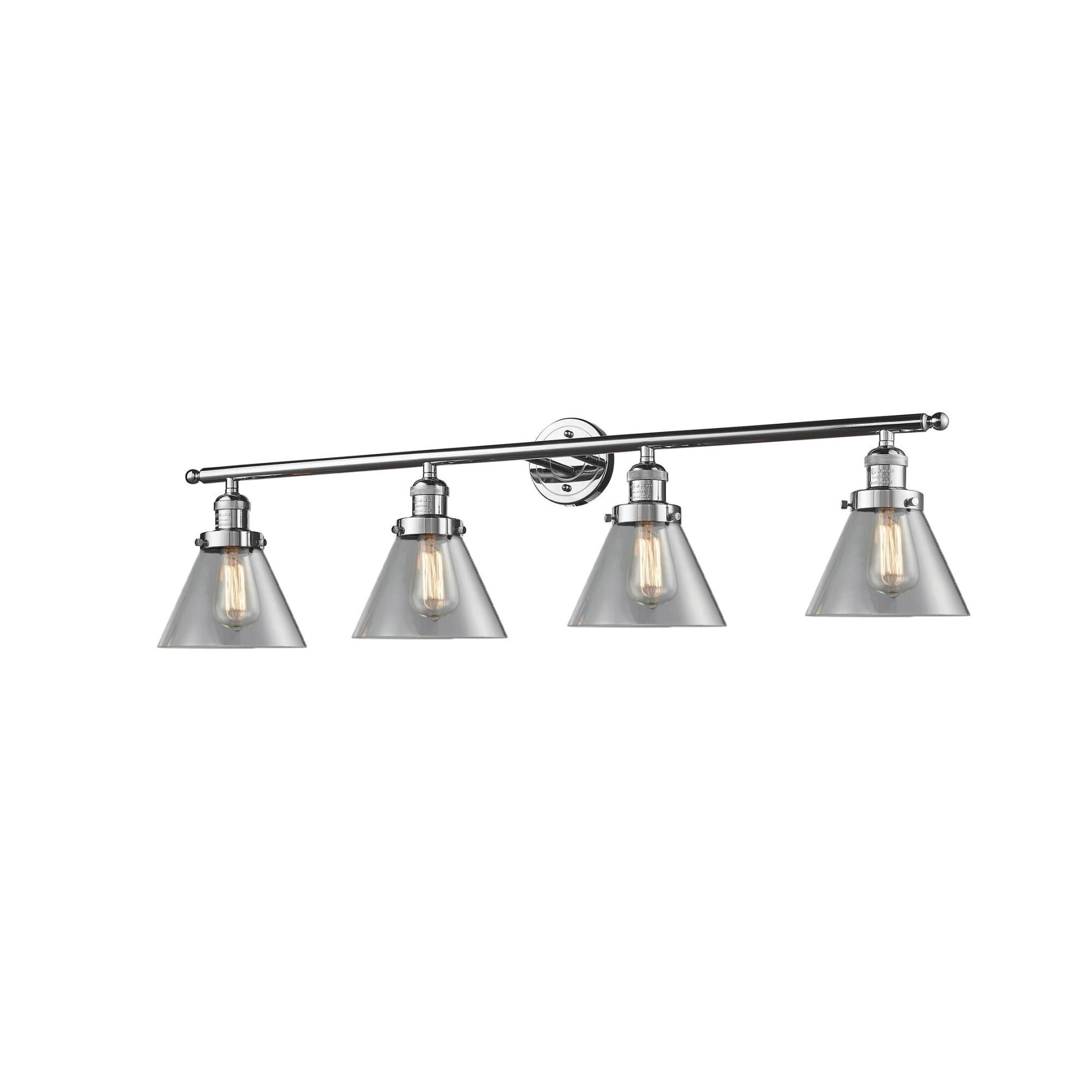 Bruno Marashlian Large Cone 43 Inch 4 Light Bath Vanity Light by Innovations Lighting