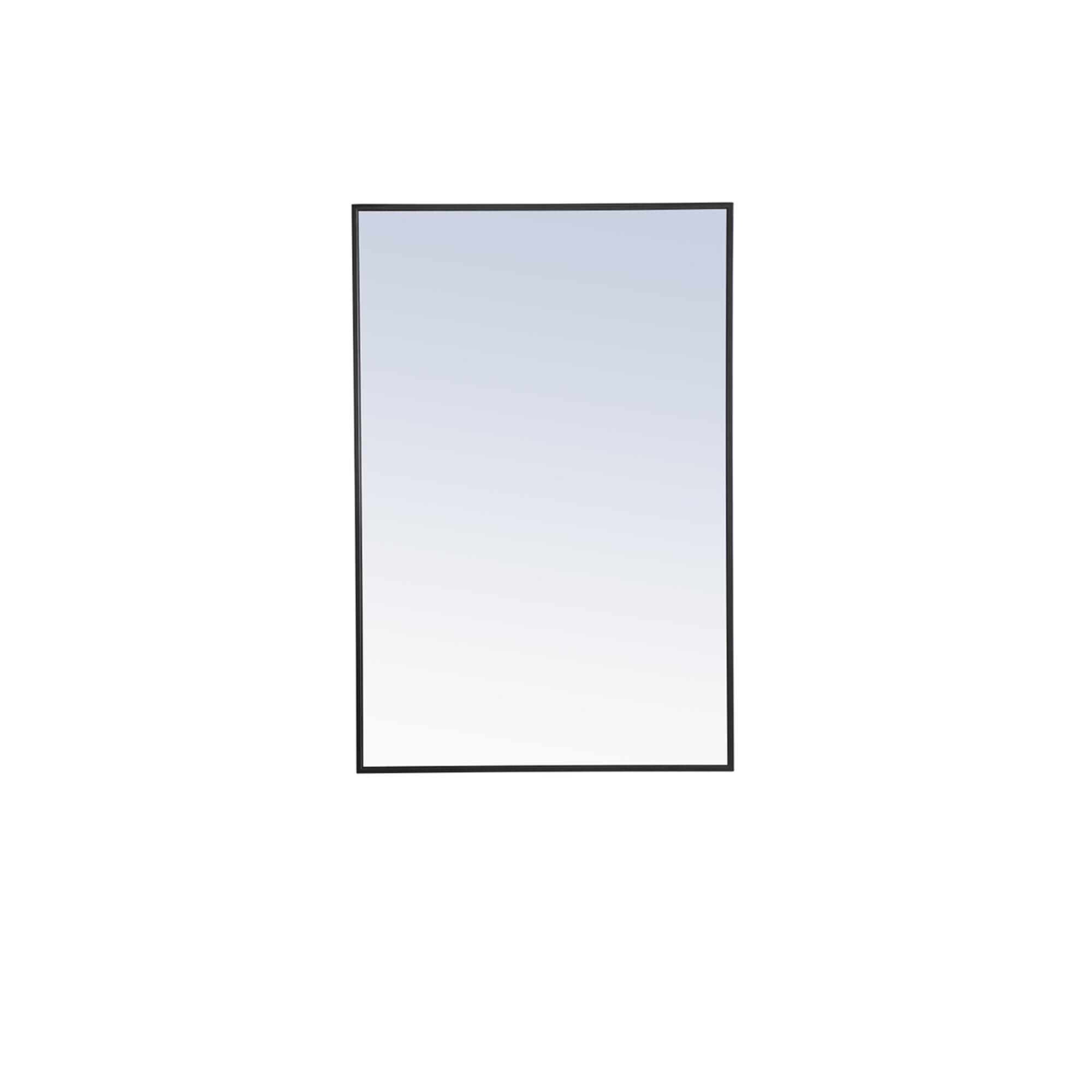 Shown in Black finish and Clear Mirror Beveled glass
