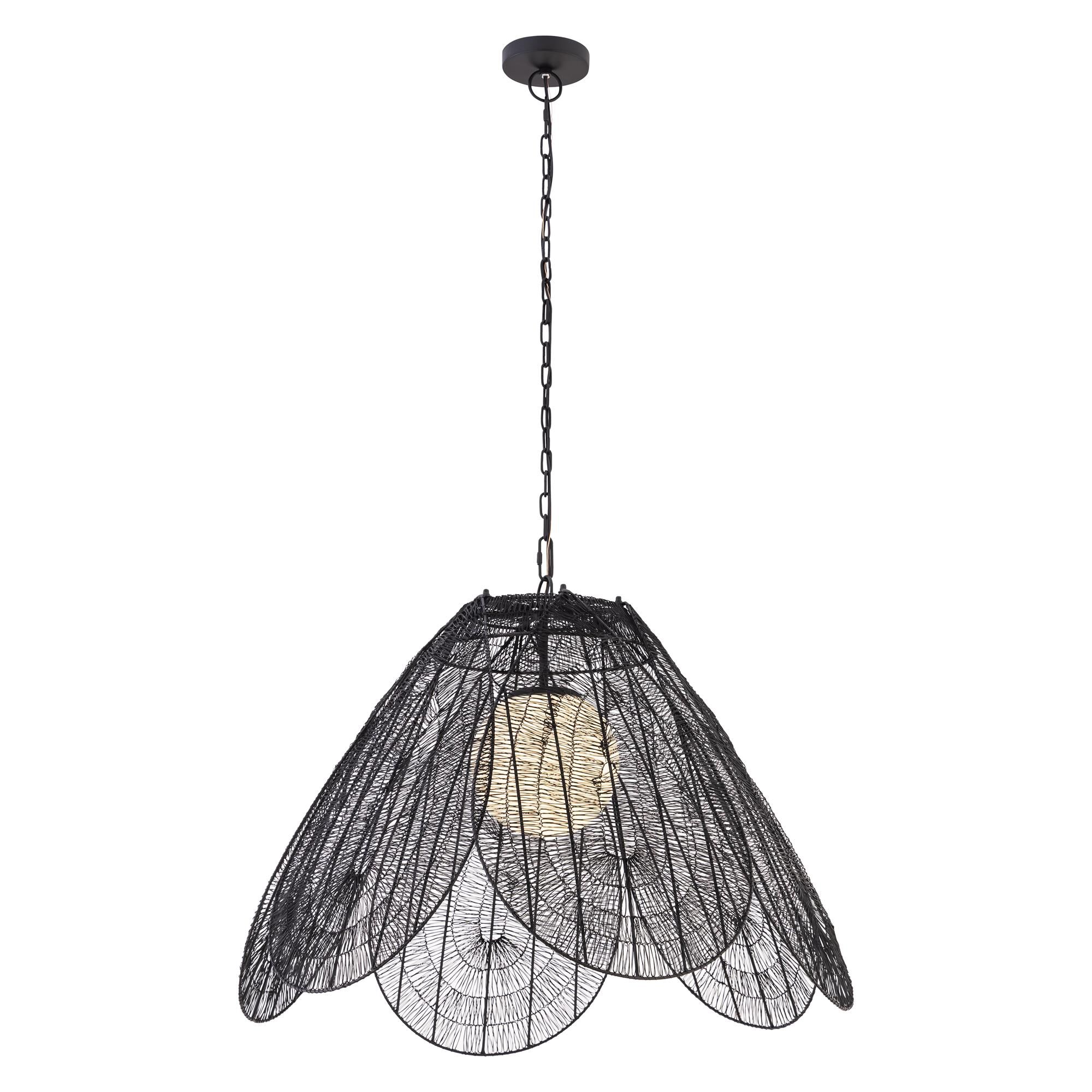 Shown in Dark Matte Black finish and Opal glass