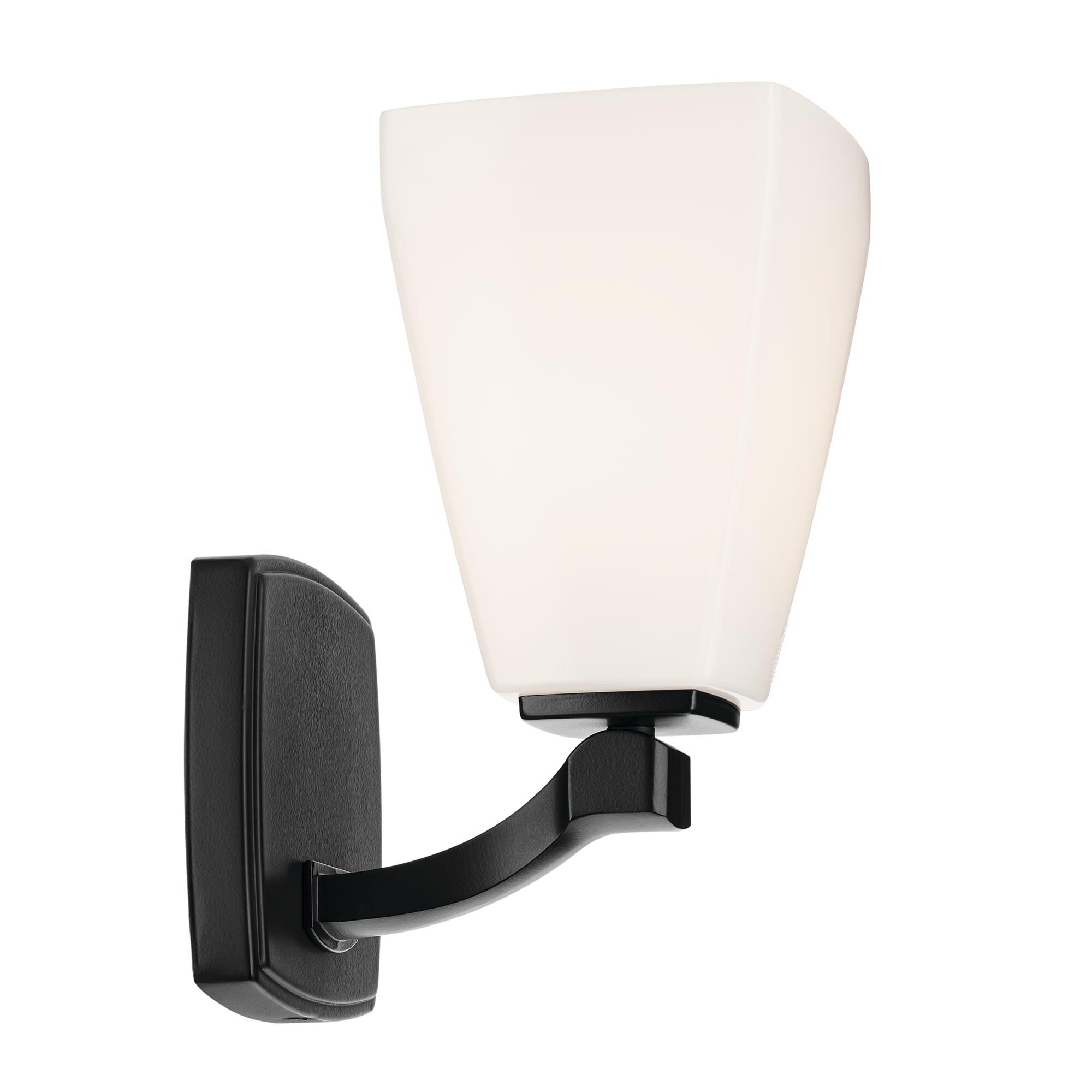 Shown in Black finish and Opal glass