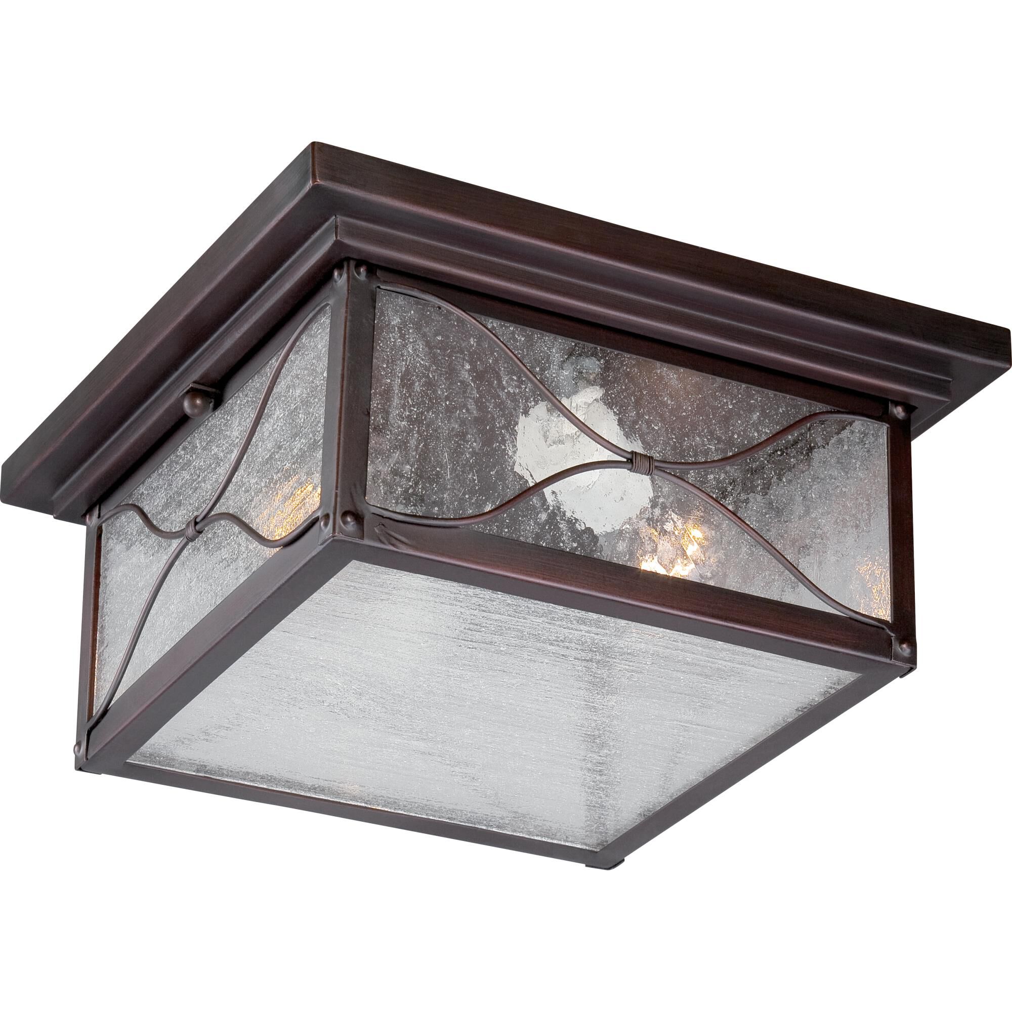 Shown in Classic Bronze finish and Clear Seed glass