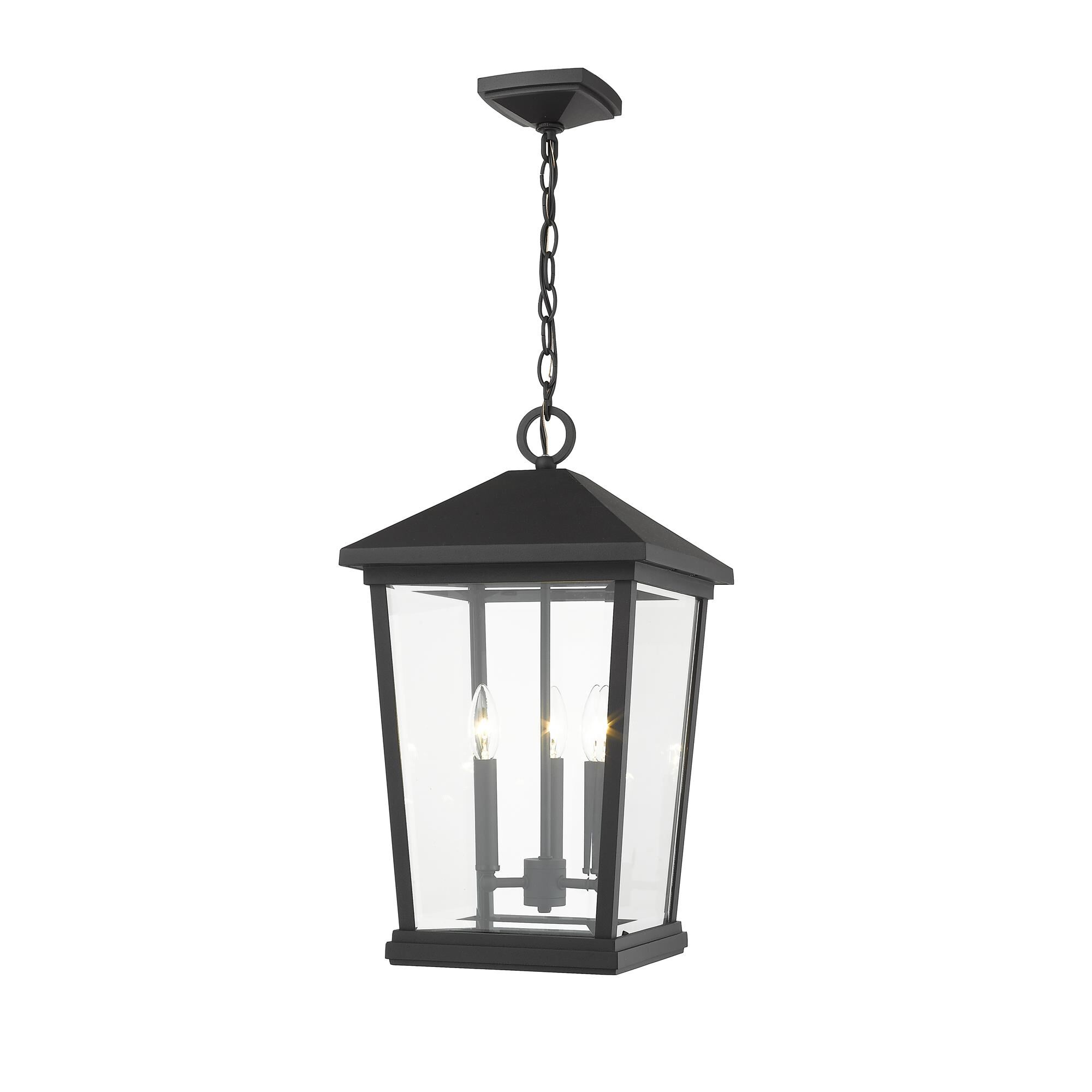 Beacon 21 Inch Tall 3 Light Outdoor Hanging Lantern by Z-Lite