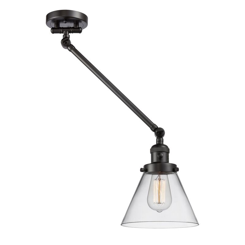 Bruno Marashlian Large Cone Wall Swing Lamp by Innovations Lighting