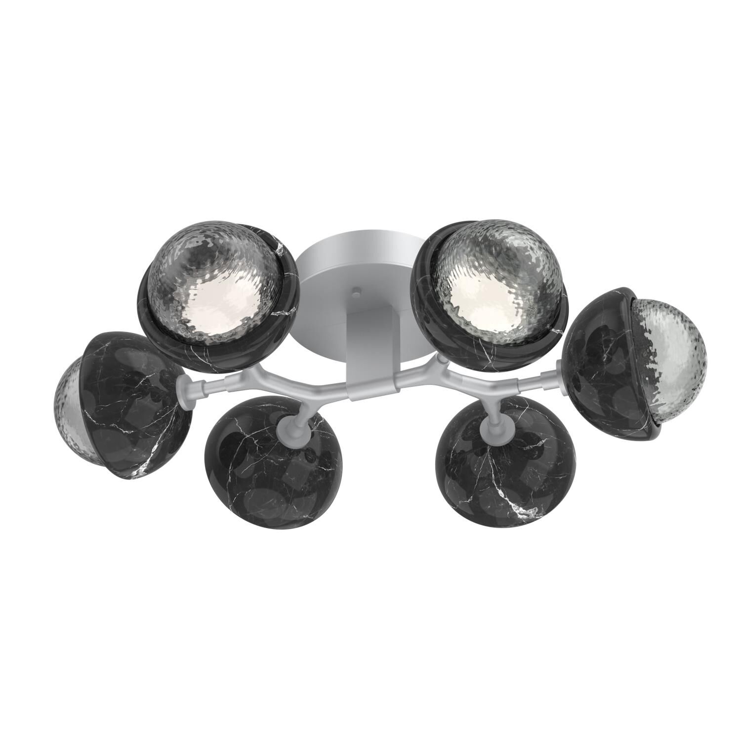 Shown in Classic Silver finish and Smoke glass and Black Marble accent