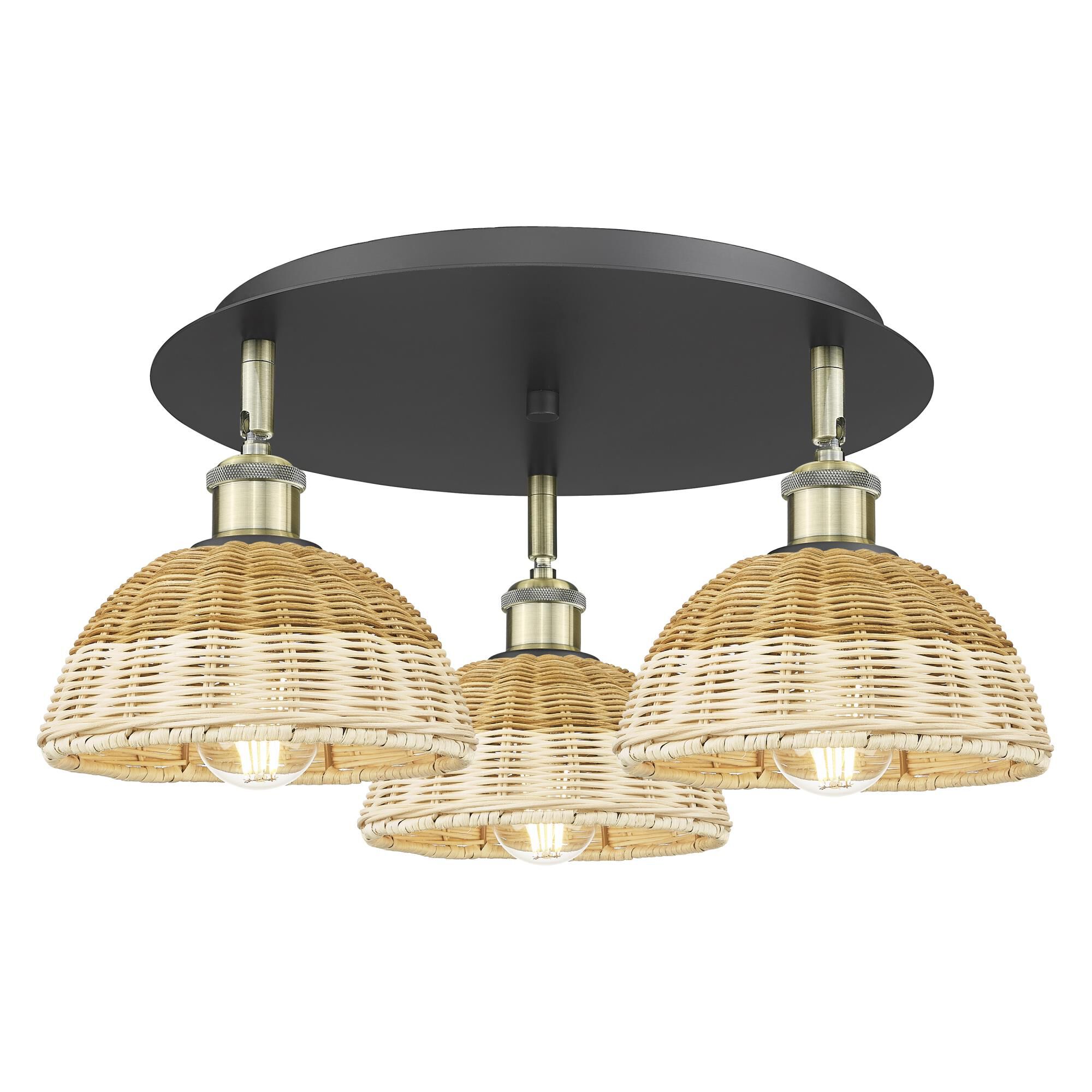 Bruno Marashlian Bristol Natural II 19 Inch Flush Mount by Innovations Lighting