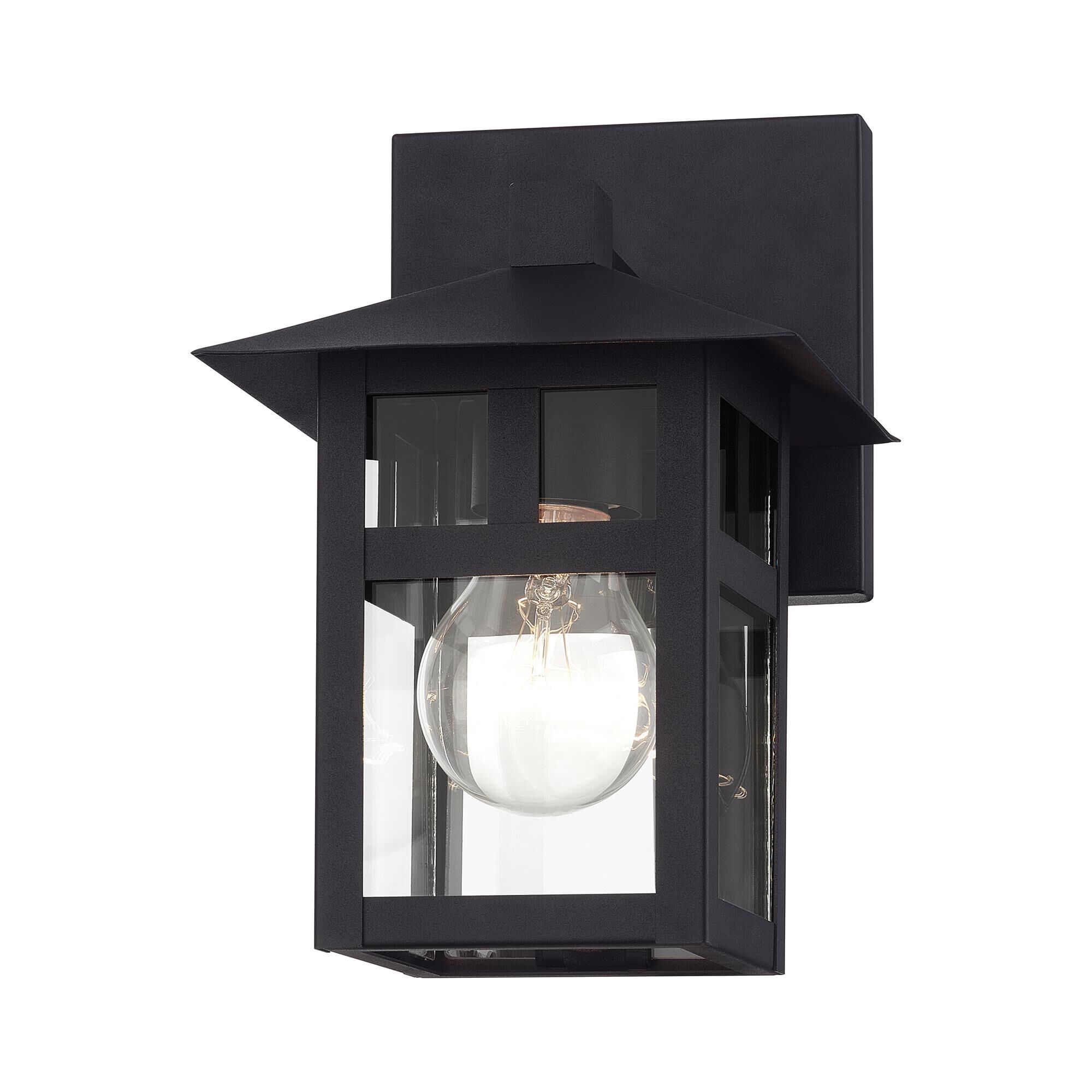 Shown in Textured Black finish and Clear glass