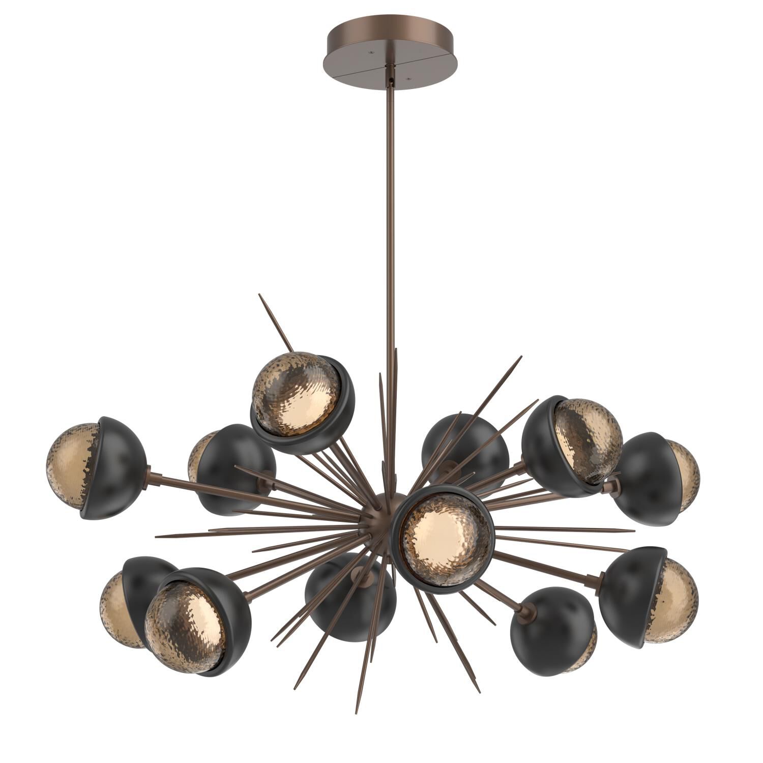 Shown in Burnished Bronze finish and Bronze glass and Matte Black accent