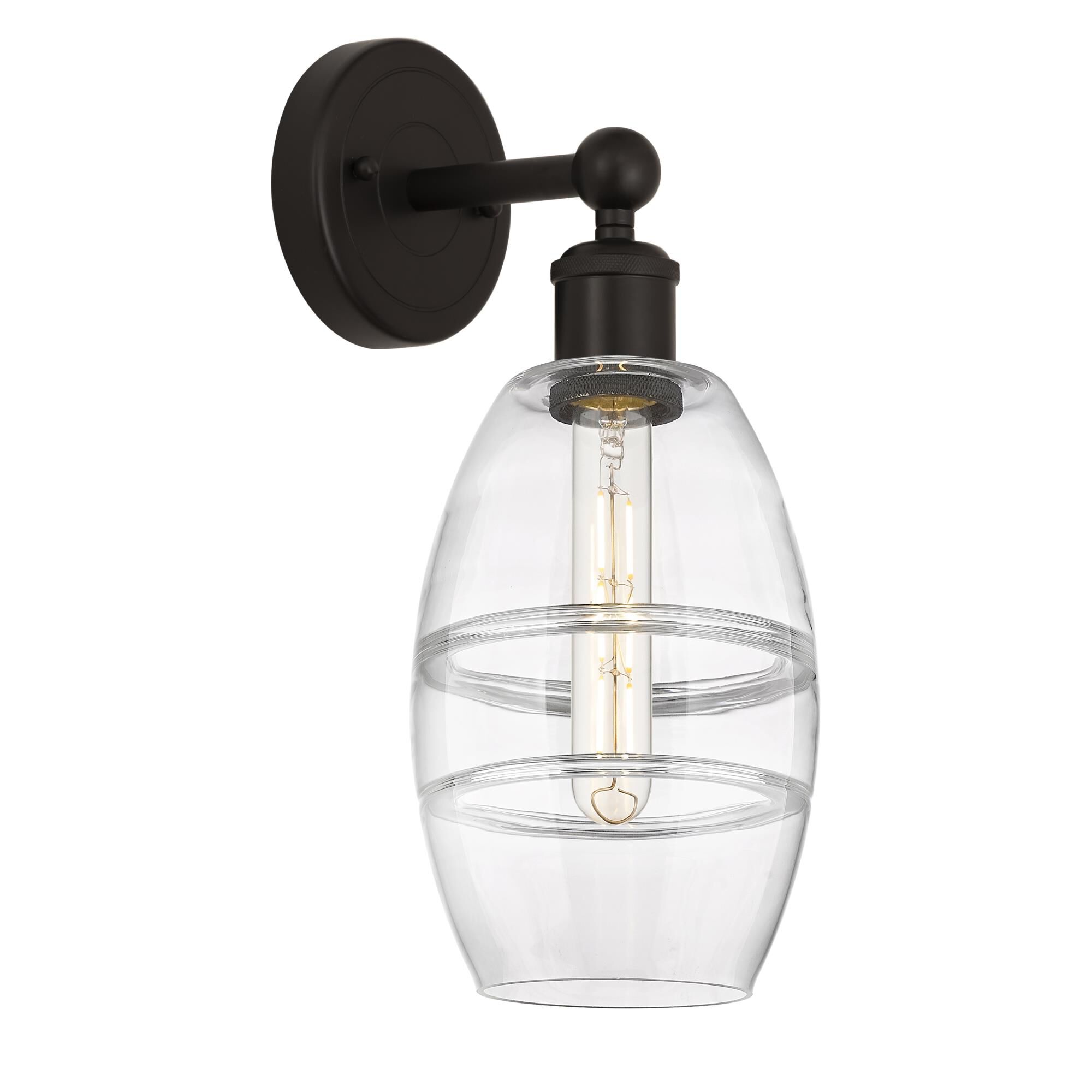 Shown in Oil Rubbed Bronze finish and Clear glass