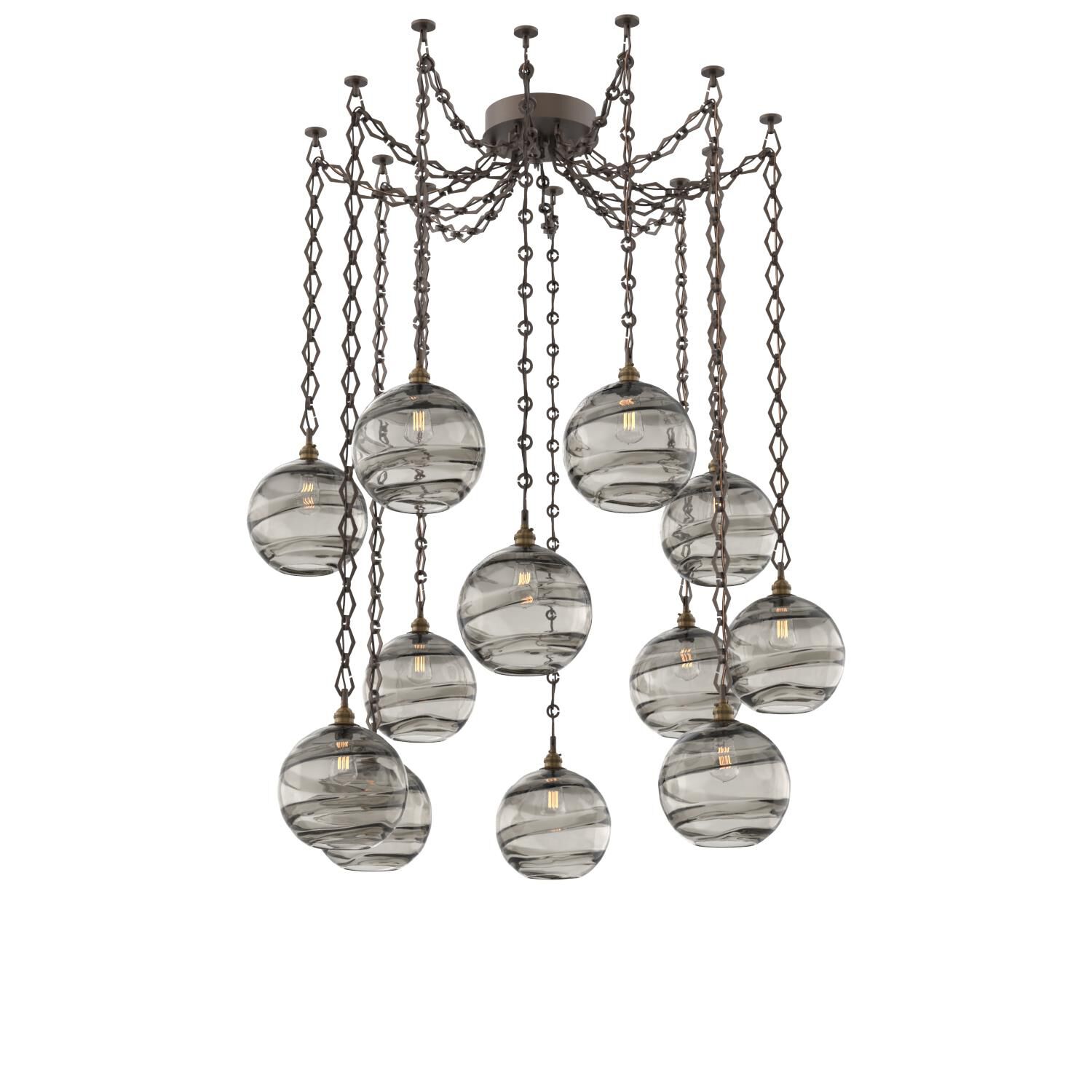 Levi Wilson Terra 18 Inch Multi Pendant Light by Hammerton Studio