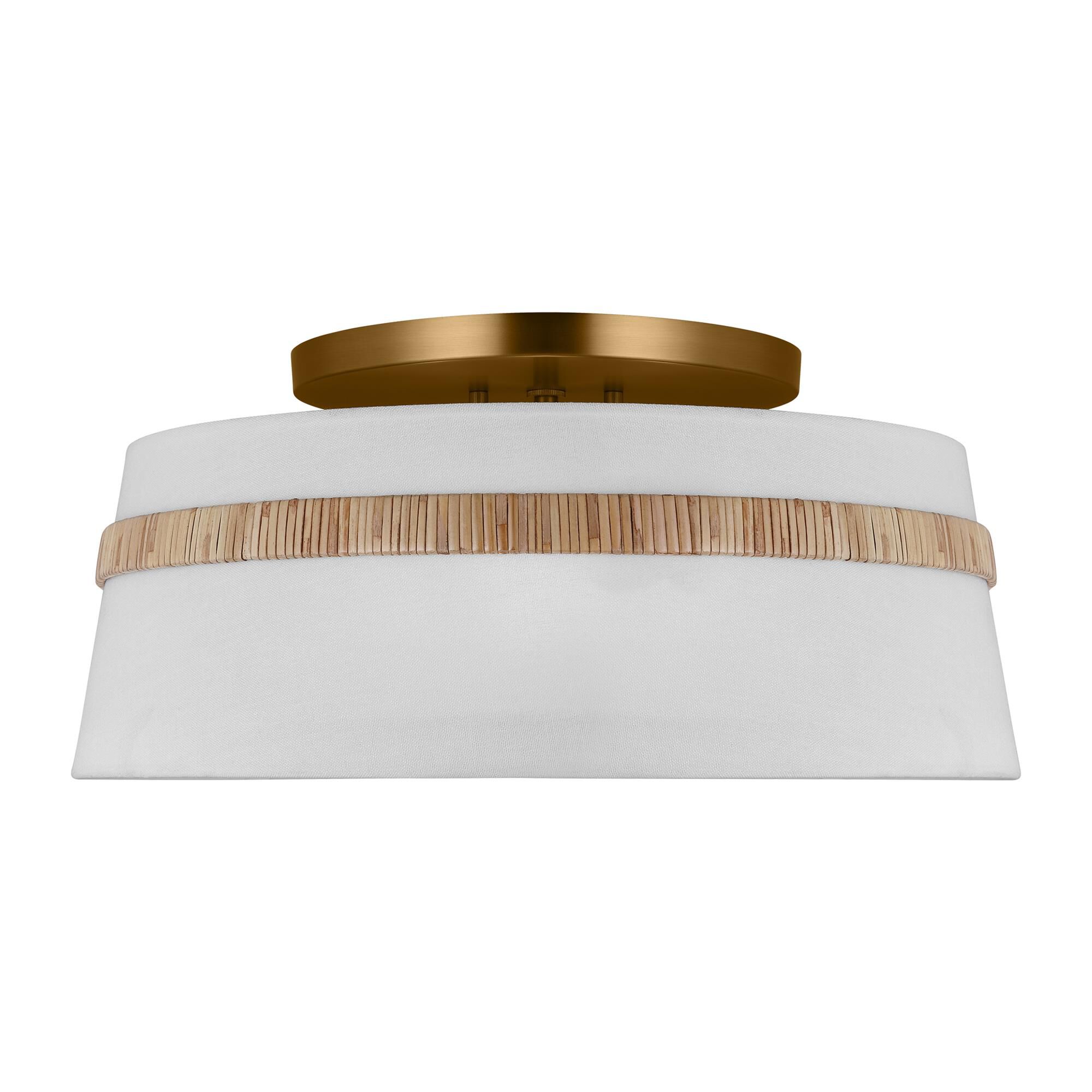 Alexa Hampton Cordtlandt 19 Inch 3 Light Semi Flush Mount,