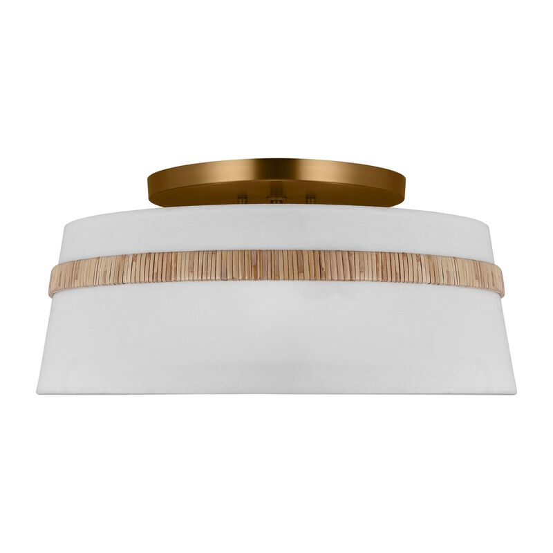 Alexa Hampton Cordtlandt 19 Inch 3 Light Semi Flush Mount by Visual Comfort Studio