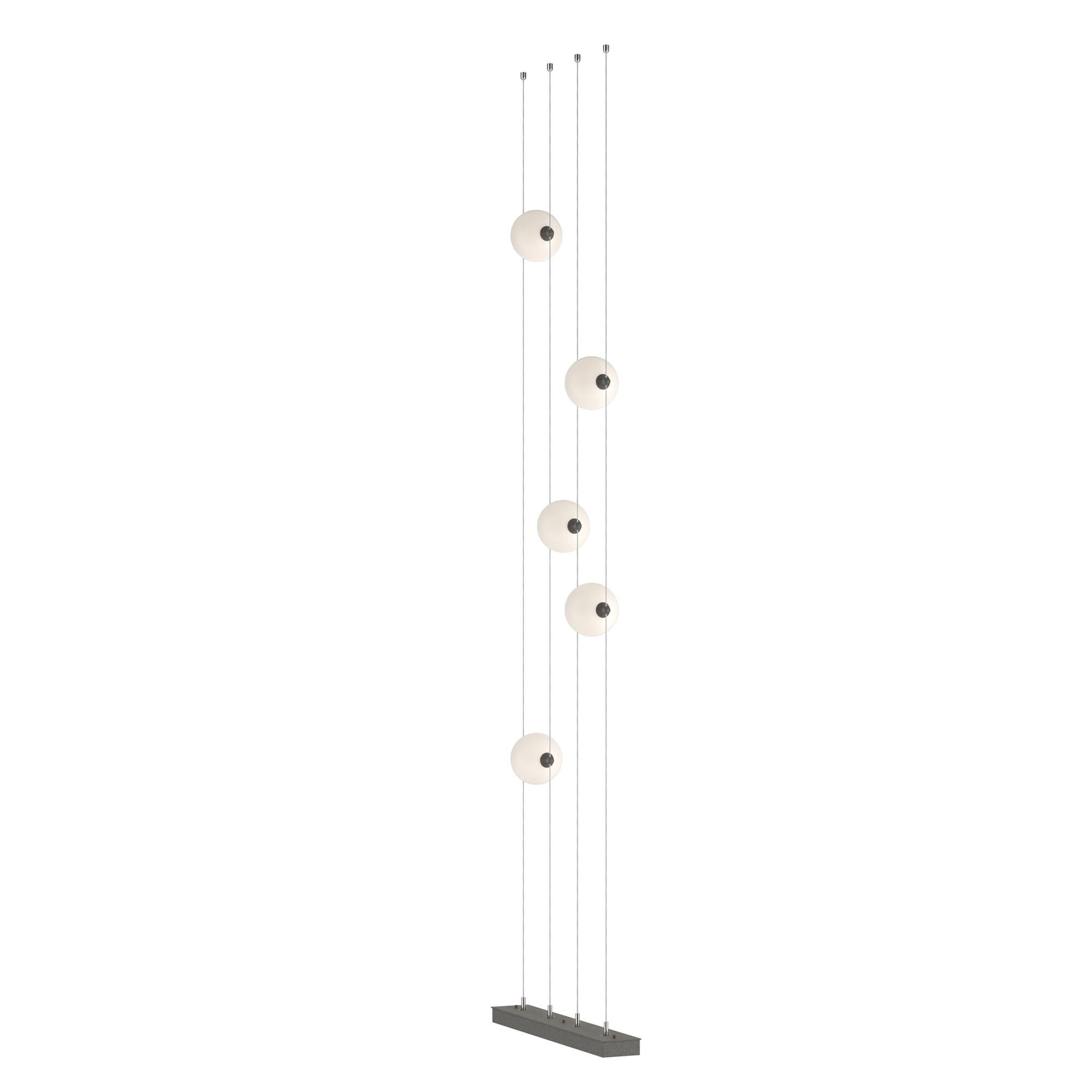 Shown in Natural Iron finish and Abacus Opal glass