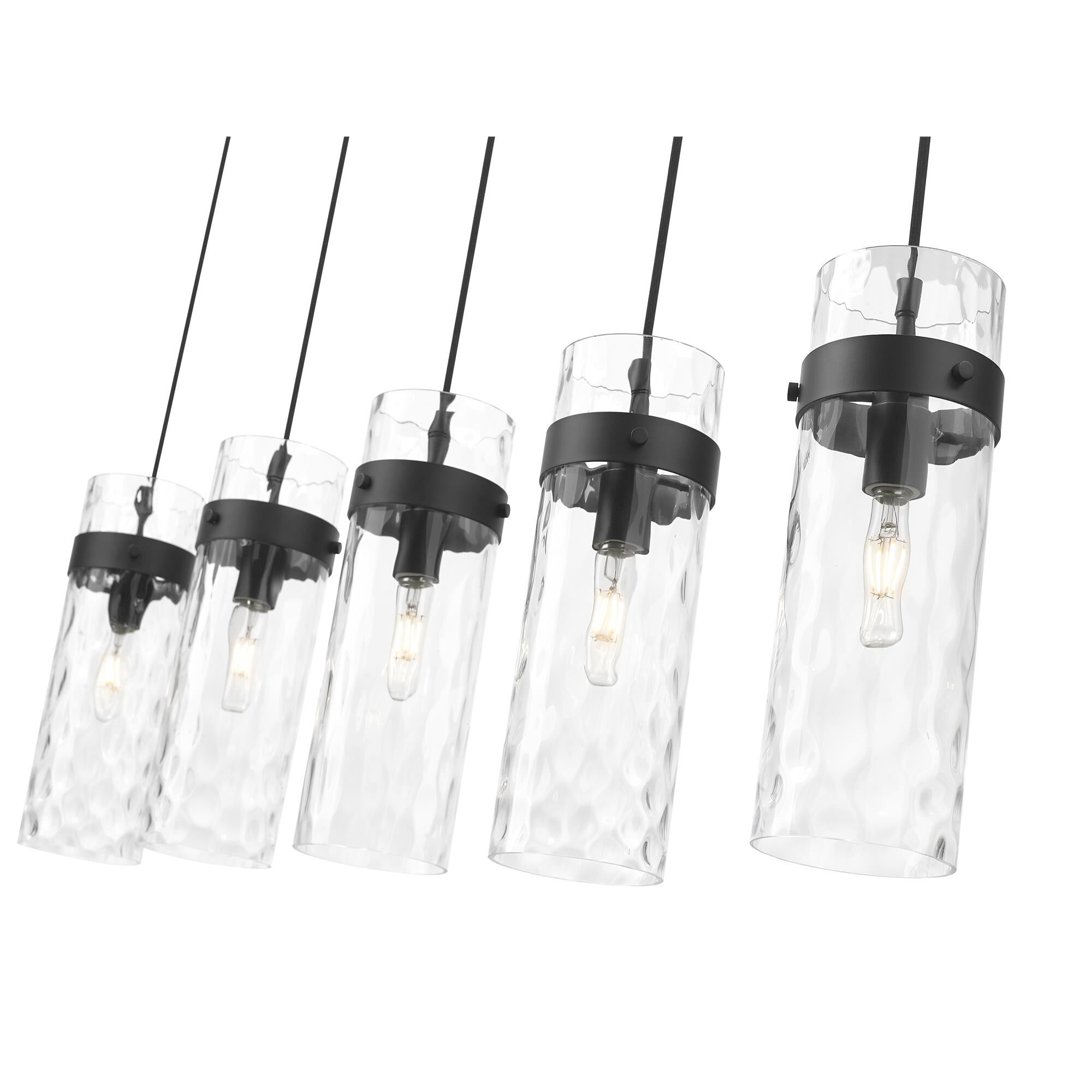 Fontaine 44 Inch 5 Light Linear Chandelier,