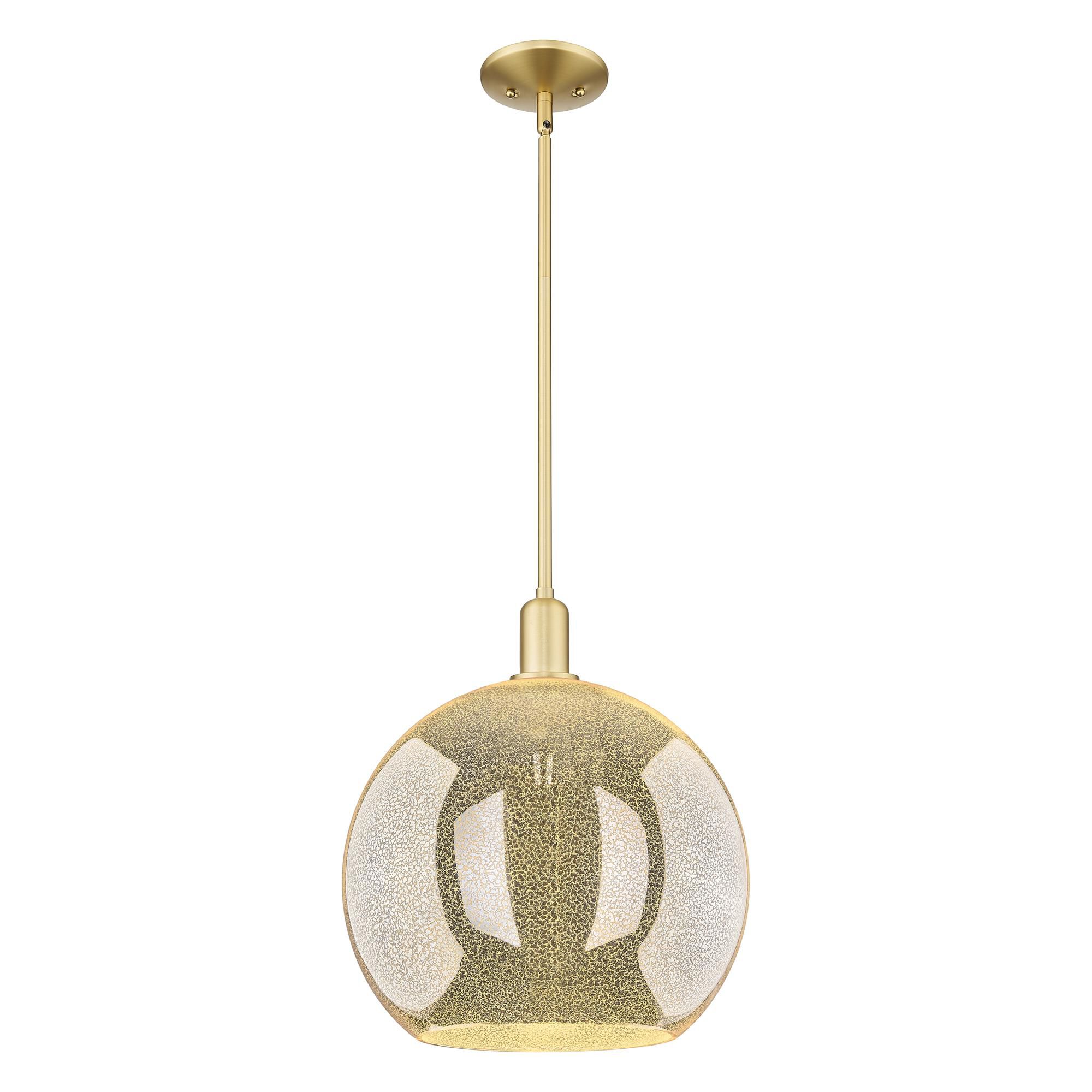 Shown in Satin Gold finish and Mercury glass