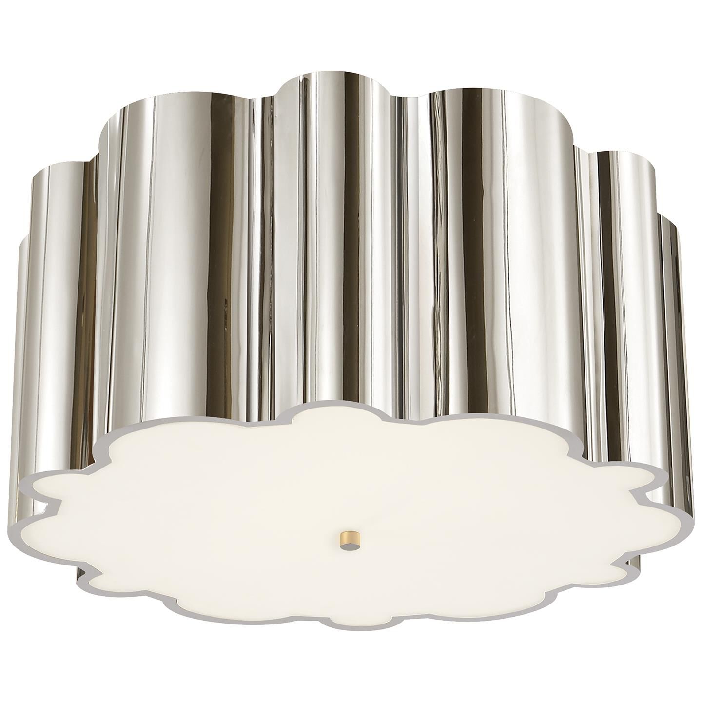 Shown in Polished Nickel finish and Frosted Acrylic glass