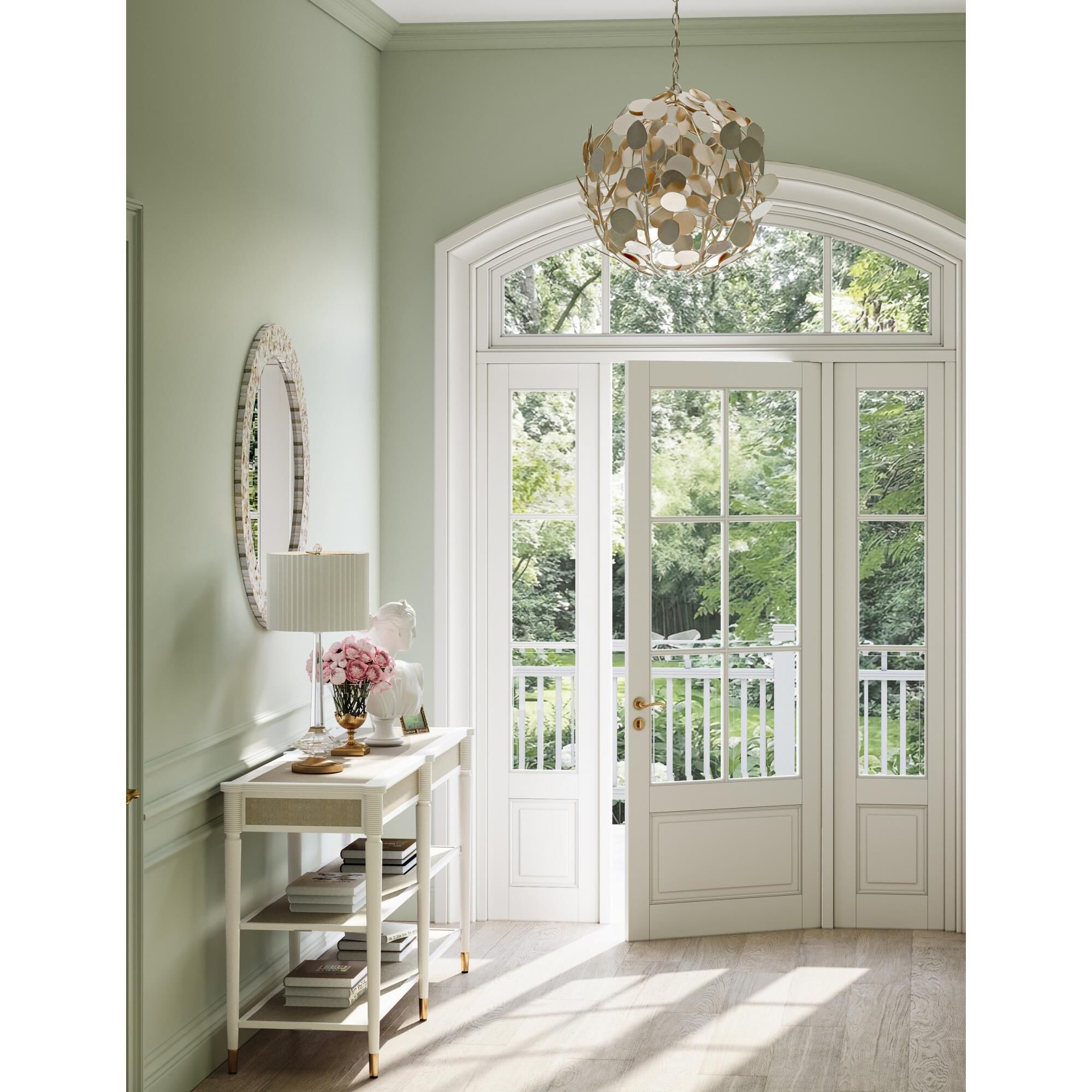 Lunaria 22 Inch Mini Chandelier by Currey and Company