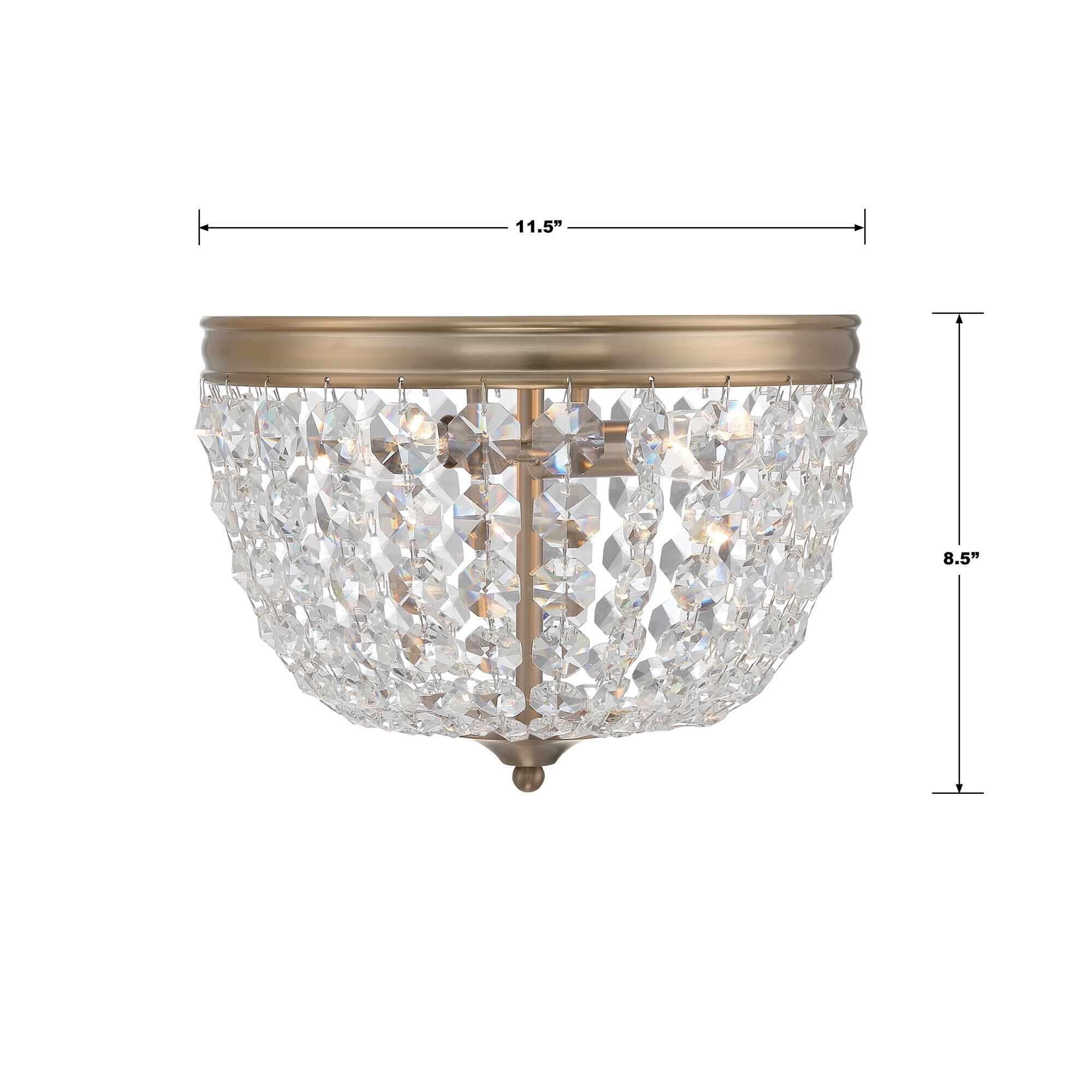 Shown in Vibrant Gold finish and Hand Cut crystal