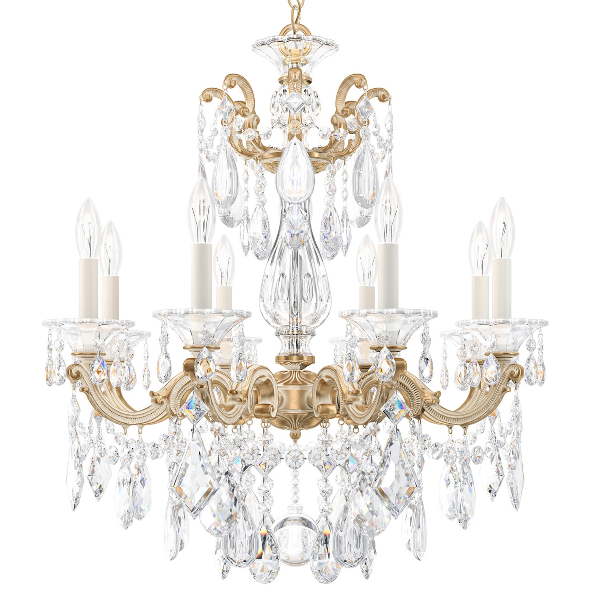 Shown in Parchment Gold finish and Clear Heritage crystal