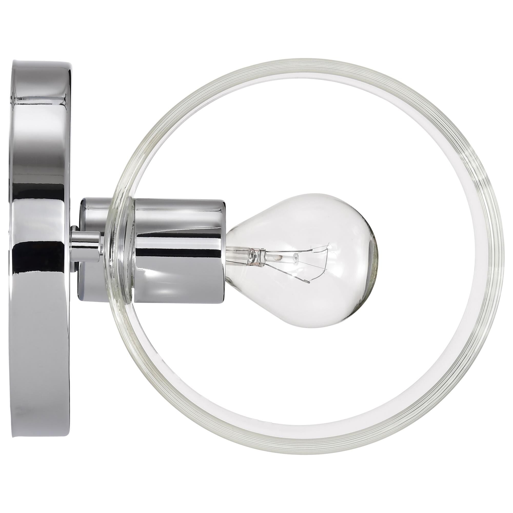 Shown in Polished Nickel finish and Clear glass