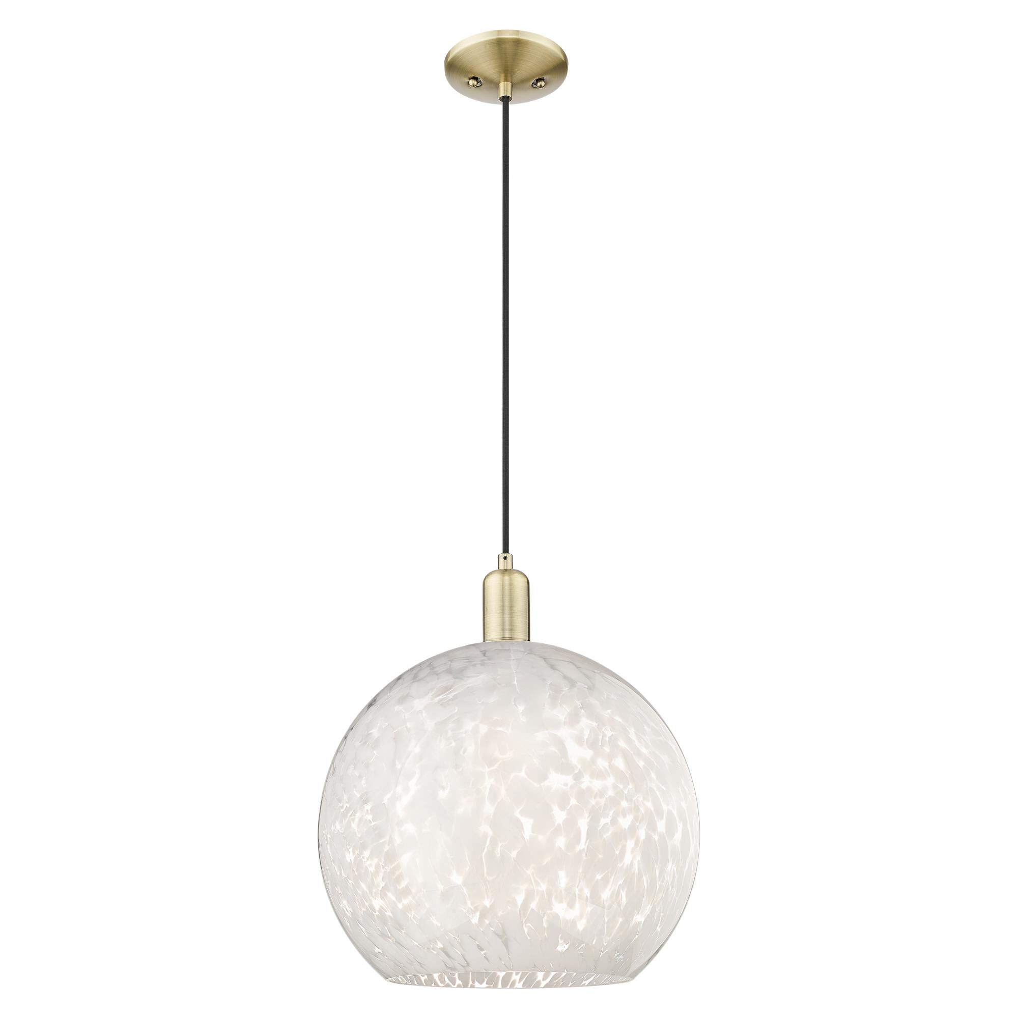 Bruno Marashlian White Mouchette Large Pendant by Innovations Lighting