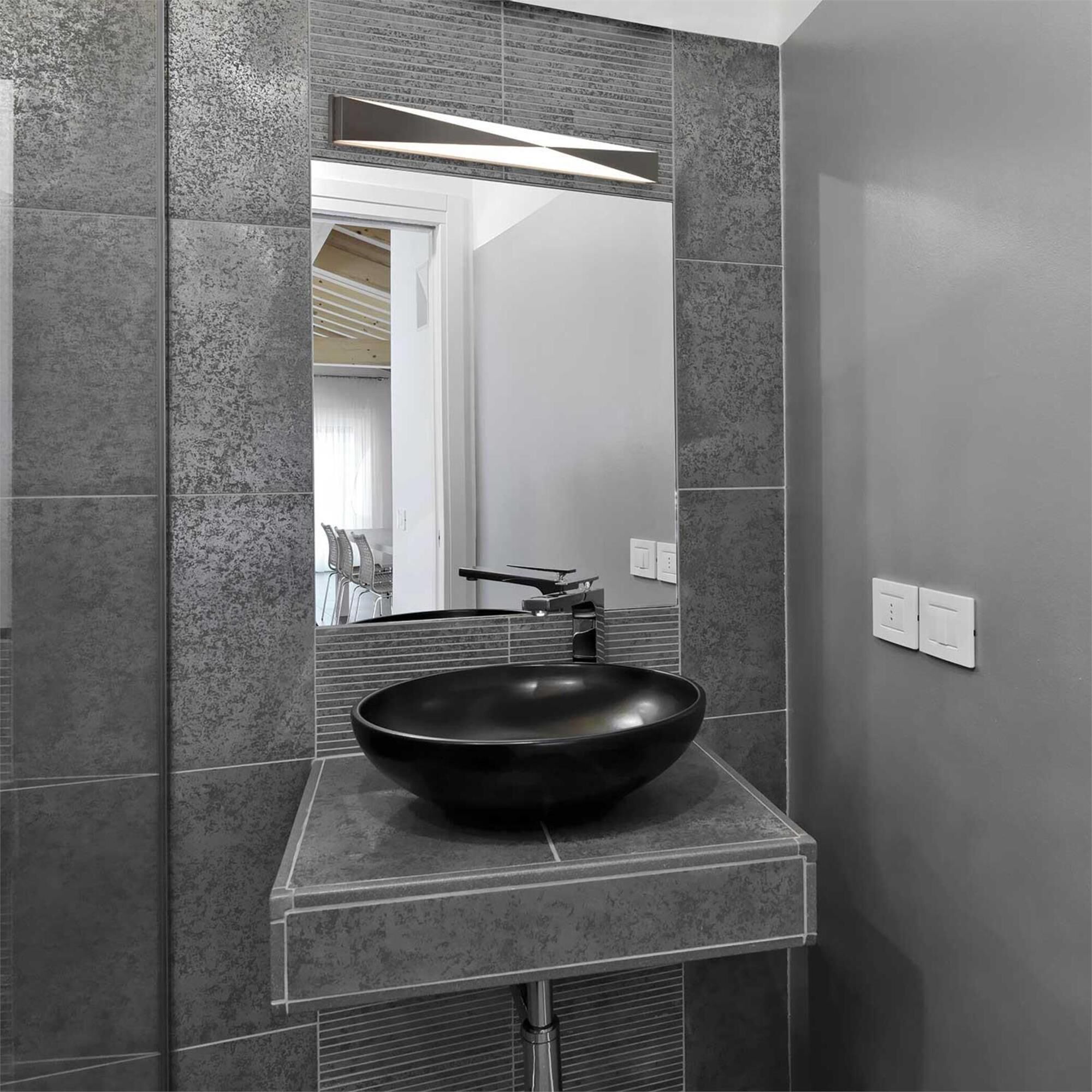 Shown in Satin Nickel finish and White Acrylic glass and 120 Volt Dimmer accent
