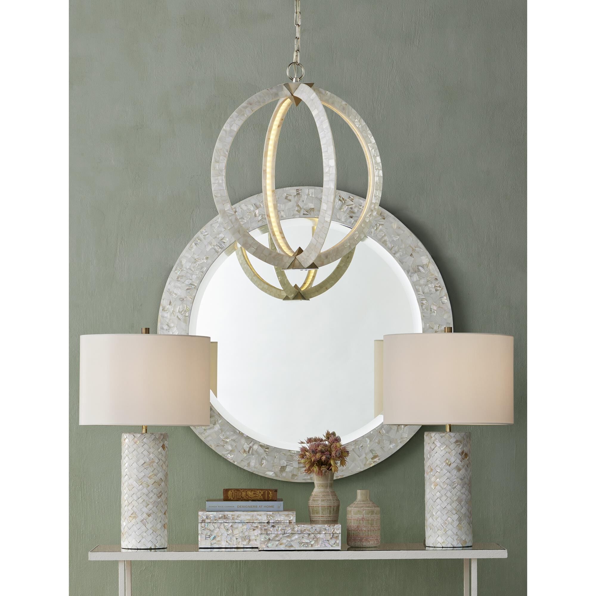 Shown in Cream, Green finish