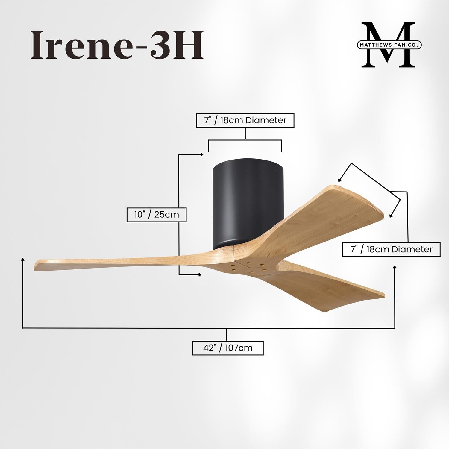 Irene 42 Inch Flush Mount Fan by Matthews Fan Company