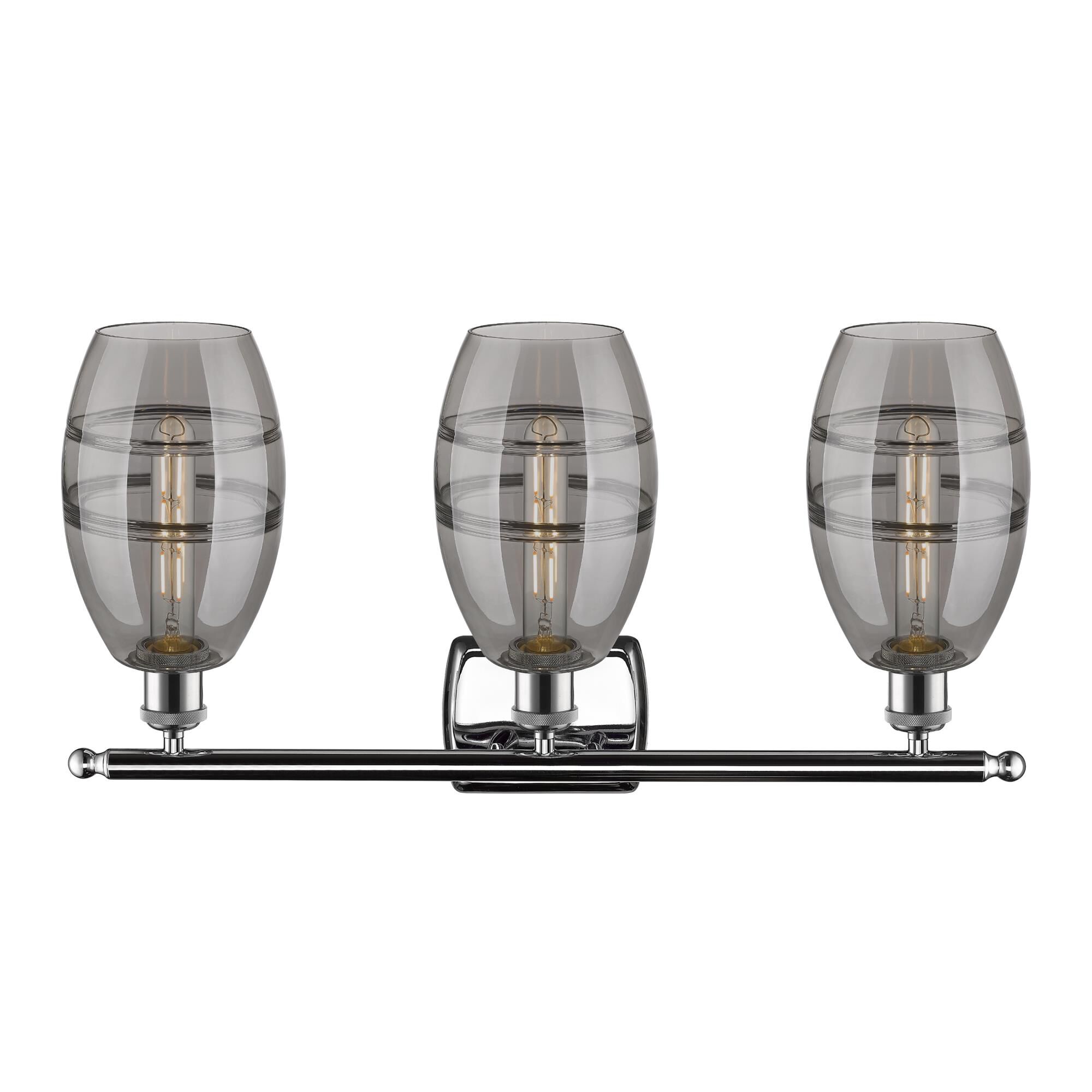 Shown in Polished Chrome finish and Light Smoke glass