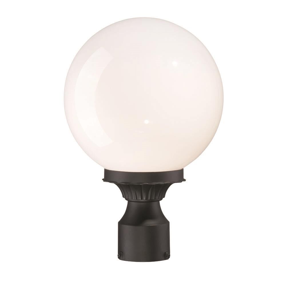 Shown in Matte Black finish and White glass and White Prismatic Acrylic Globe shade