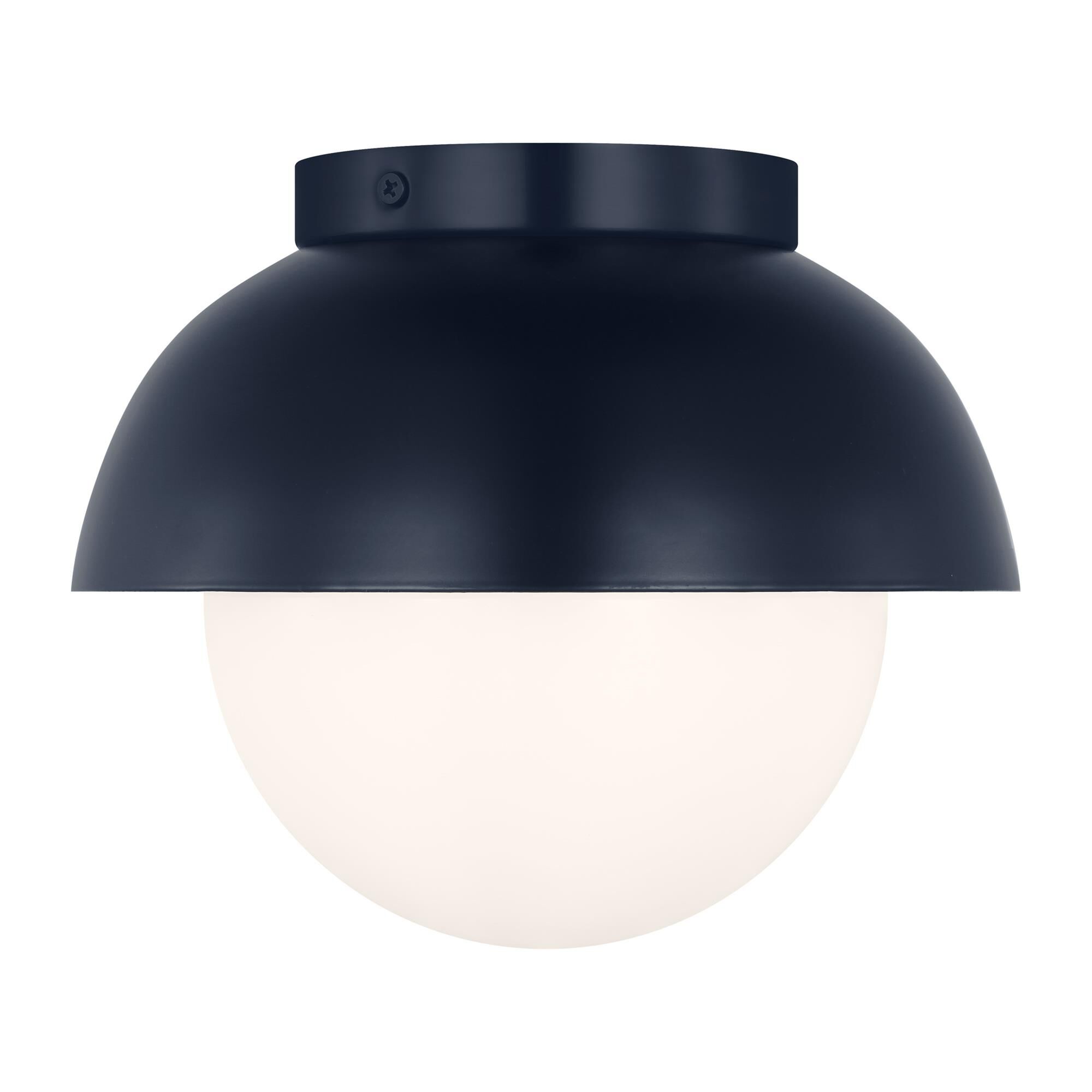 Shown in Navy finish and Opal Glass shade
