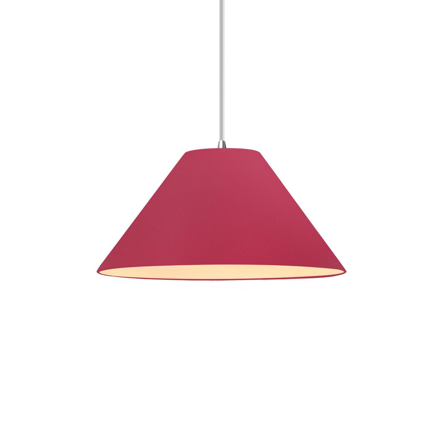 Shown in Polished Chrome finish and Cerise shade