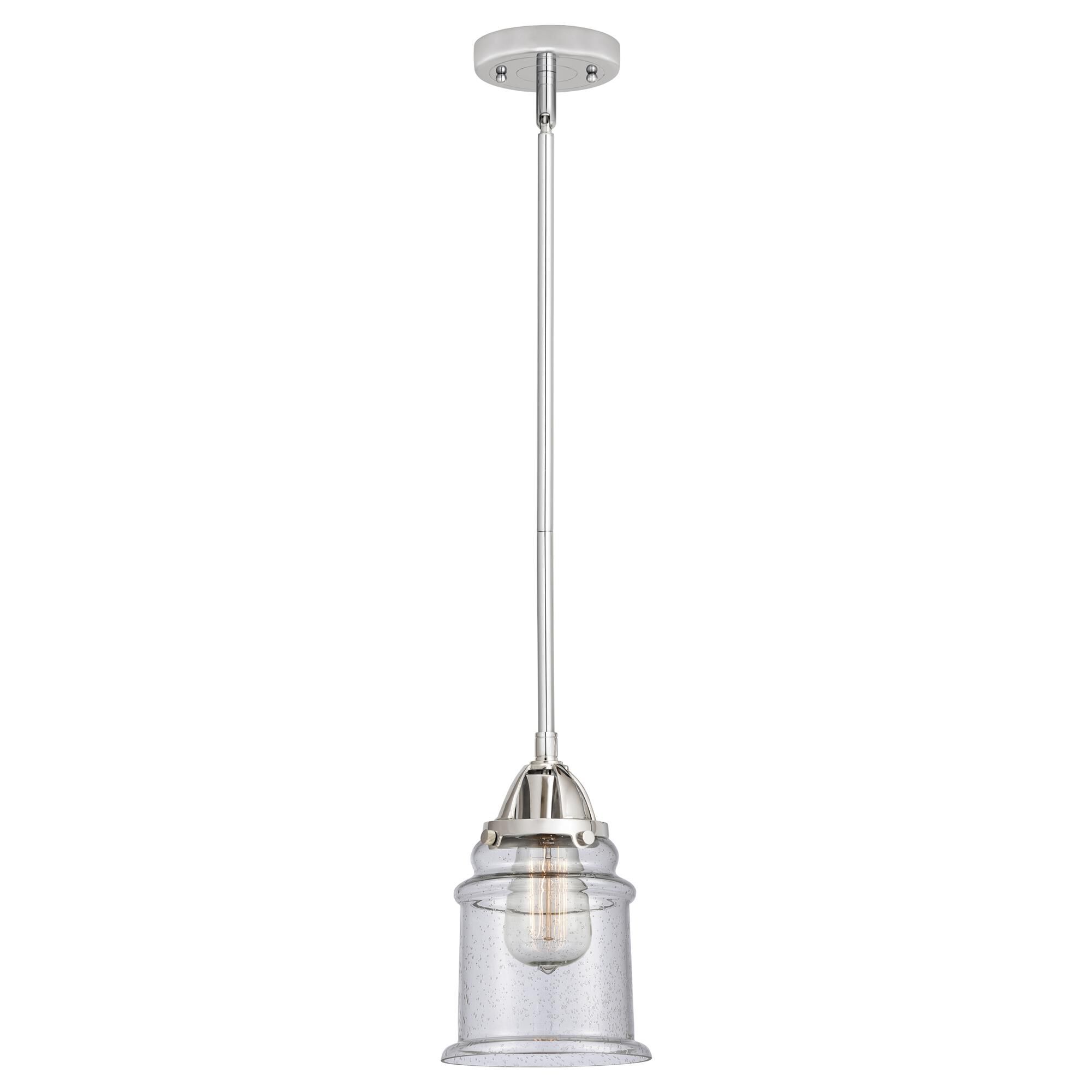 Shown in Polished Chrome finish and Seedy glass